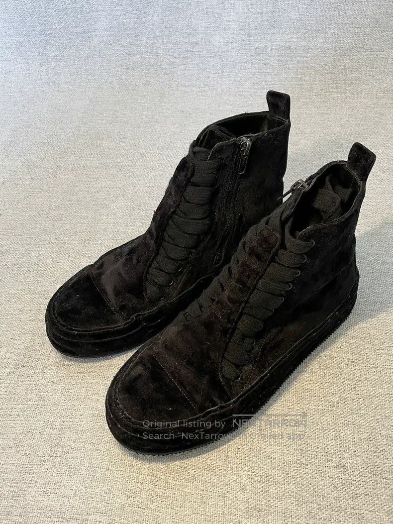 Ann Demeulemeester Ann Demeulemeester 37.5 high-top velvet board shoes and bo Size US 7 / IT 37 - 3 Thumbnail