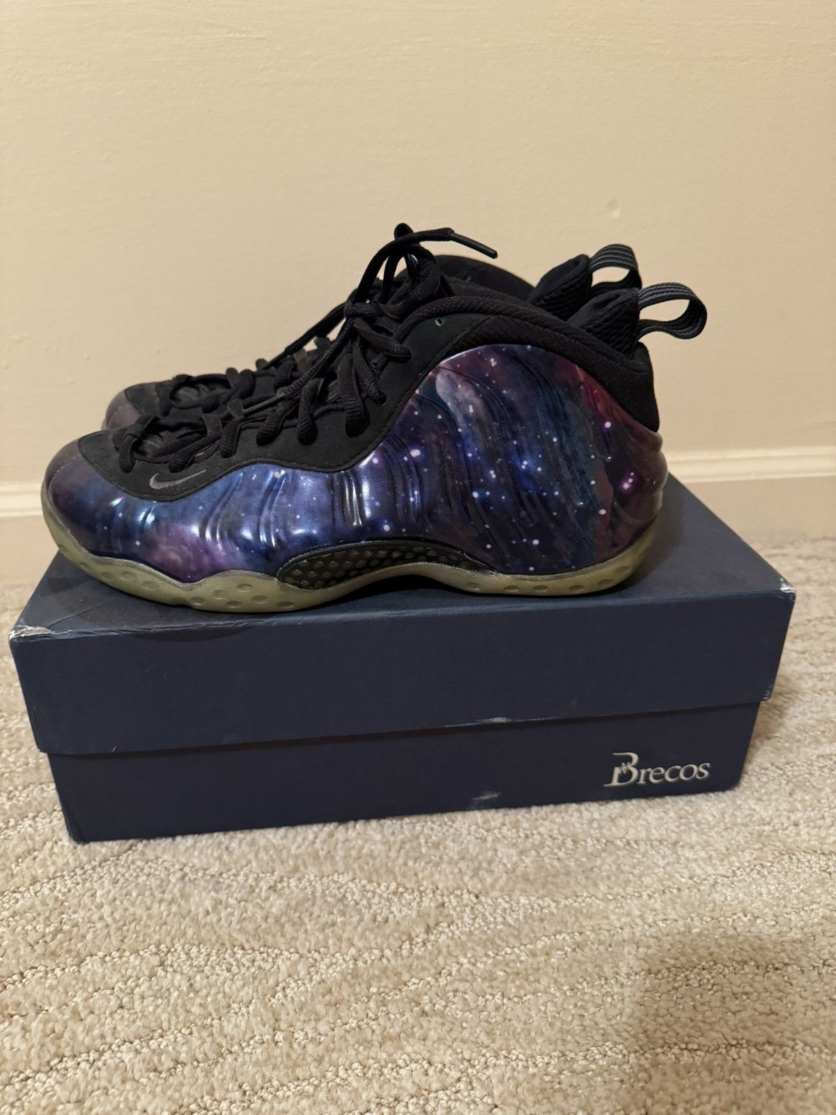 image of Nike Foamposite Galaxy Shoes, Men's (Size 8.5)