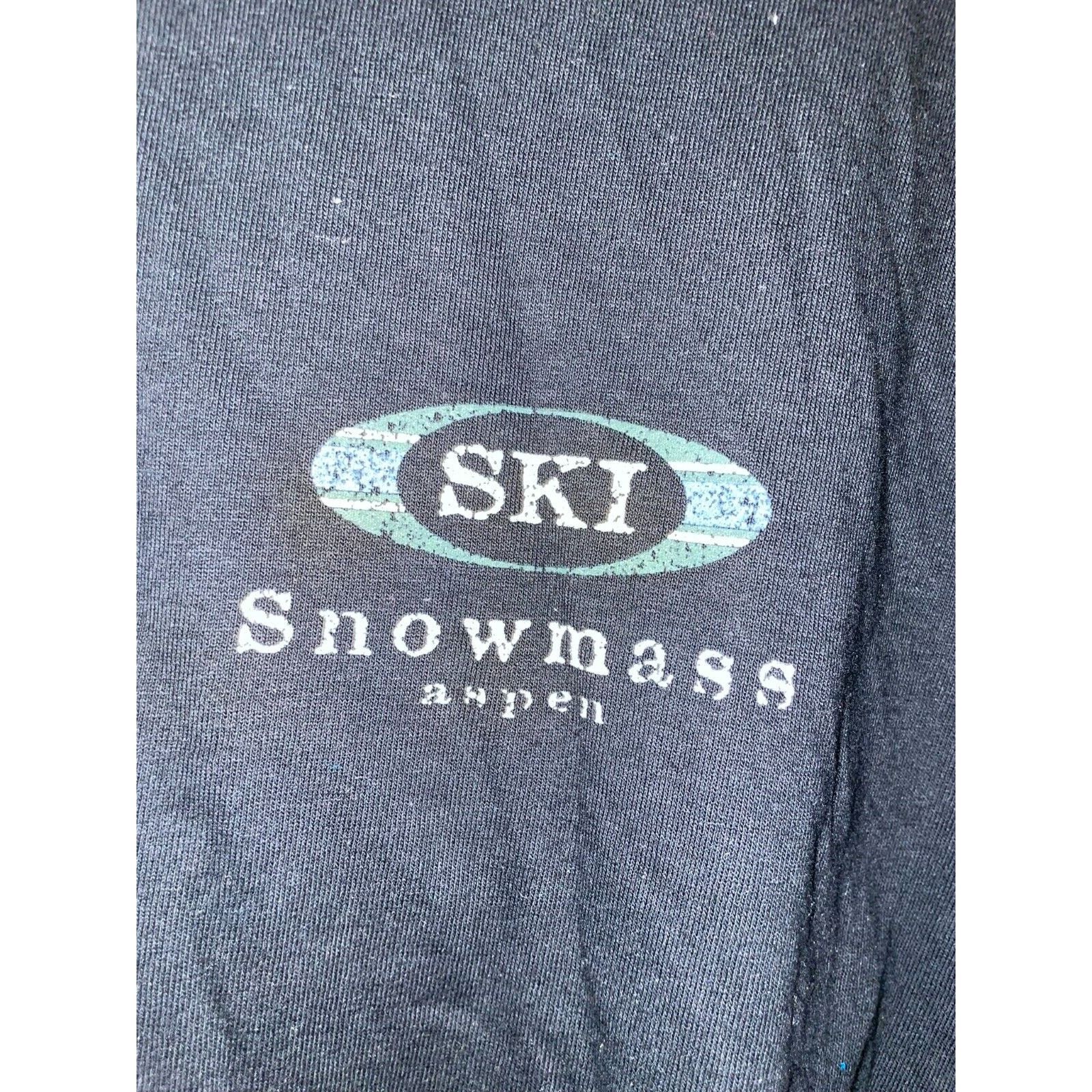 Anvil Vintage Skiing Long Sleeve Shirt Ski Snowmass Aspen VTG L Size US L / EU 52-54 / 3 - 3 Thumbnail