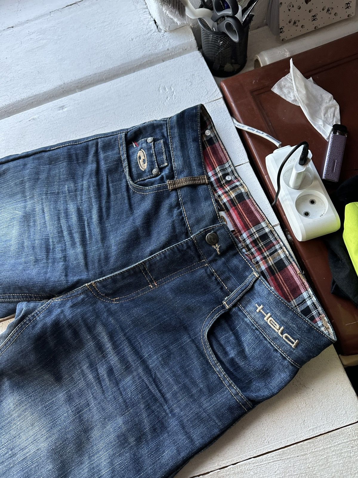 Other 🚨 VNTG HELD MOTORCYCLE BLUE WASHED RARE MEN DENIM JEANS Size US 30 / EU 46 - 7 Thumbnail