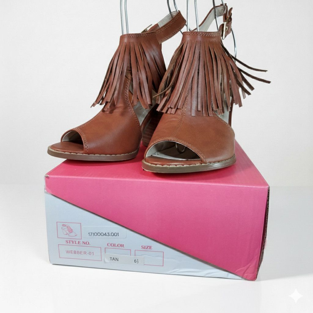 Other Nature Breeze Size 6.5 Brown Tan Sandal Block Vegan Leather Size US 6.5 / IT 36.5 - 9 Thumbnail
