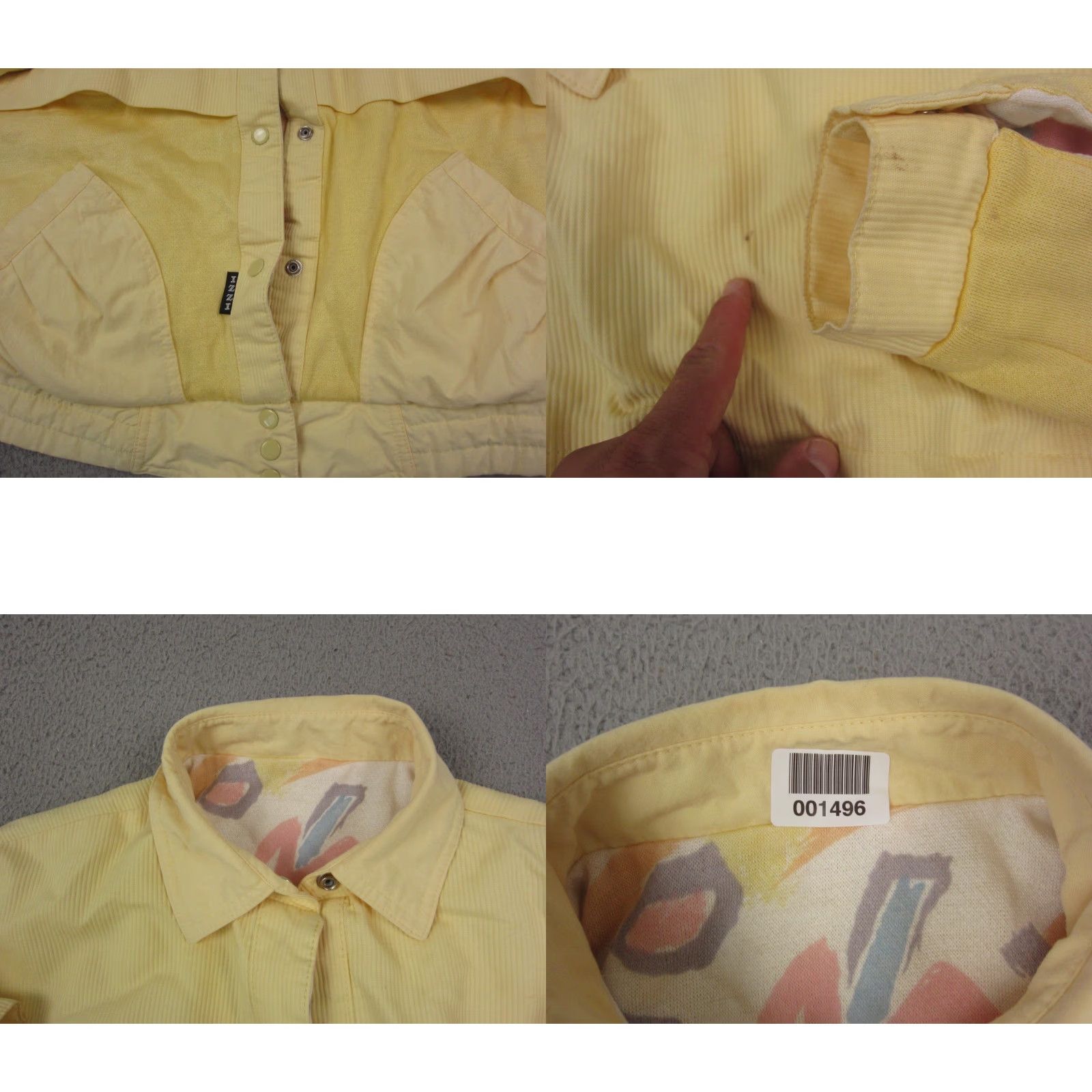 Vintage VINTAGE Izzi Jacket Womens Medium White Abstract Reversible Memphis Design 90s Jacket Size M / US 6-8 / IT 42-44 - 9 Thumbnail
