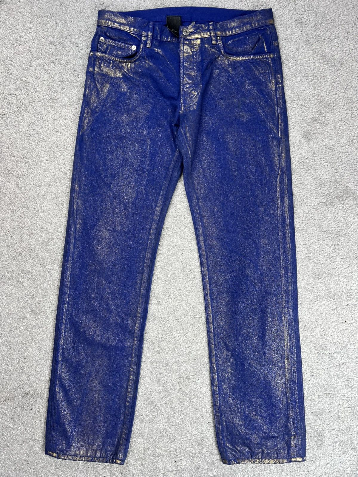 パンツ Dior Homme 2009S/S Gold Coated Denim Dior × Hedi Slimane Dior Homme SS09 'planisphere' gold coated