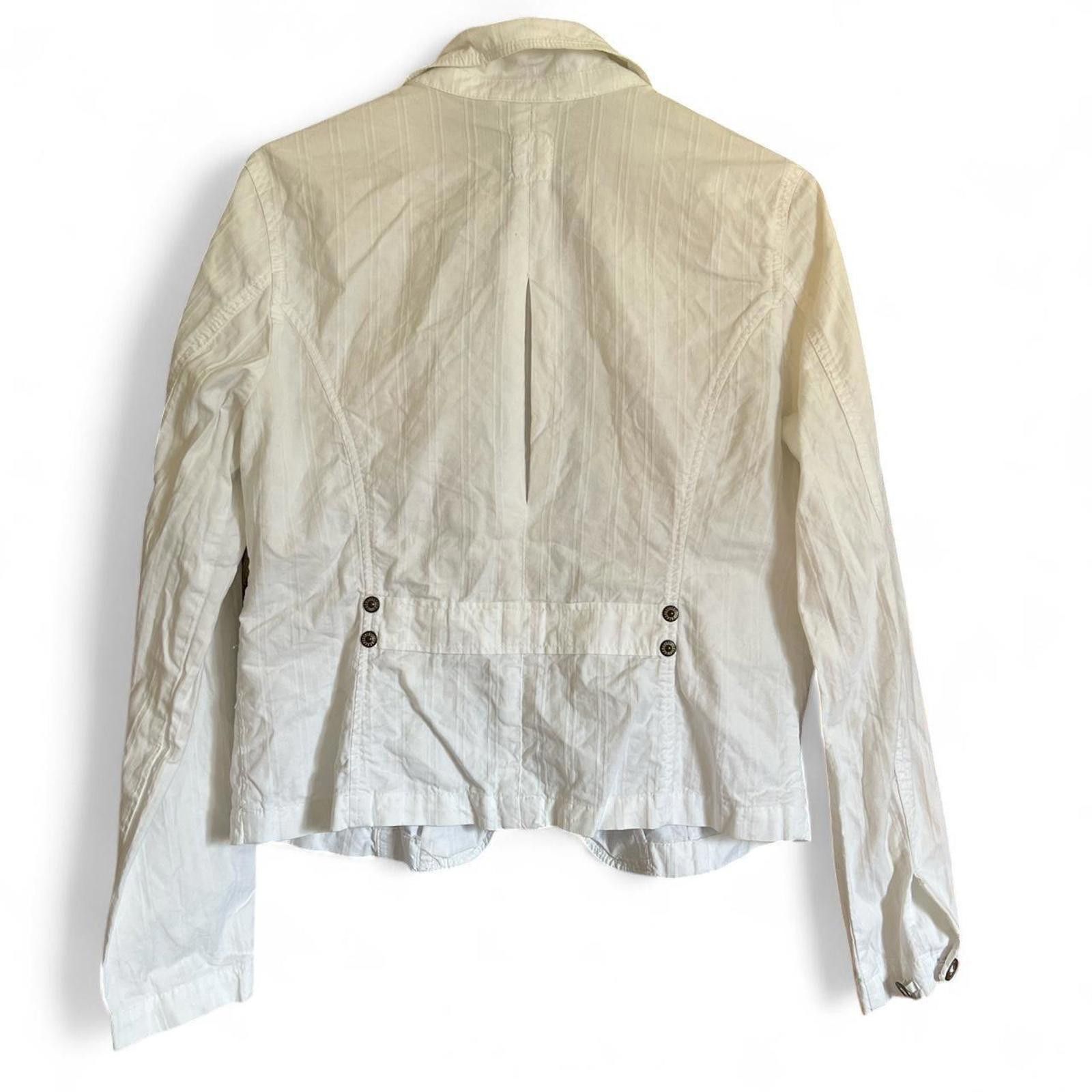 Aeropostale White lightweight cotton blazer Size L / US 10 / IT 46 - 3 Thumbnail