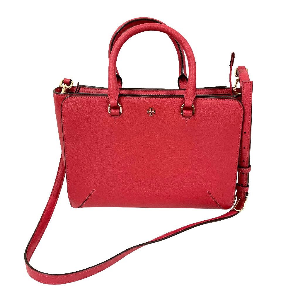 Tory Burch Tory Burch Tory Burch Saffiano Leather 2way Handbag Leather Handbag DUTY FREE for USA Size ONE SIZE - 1 Thumbnail