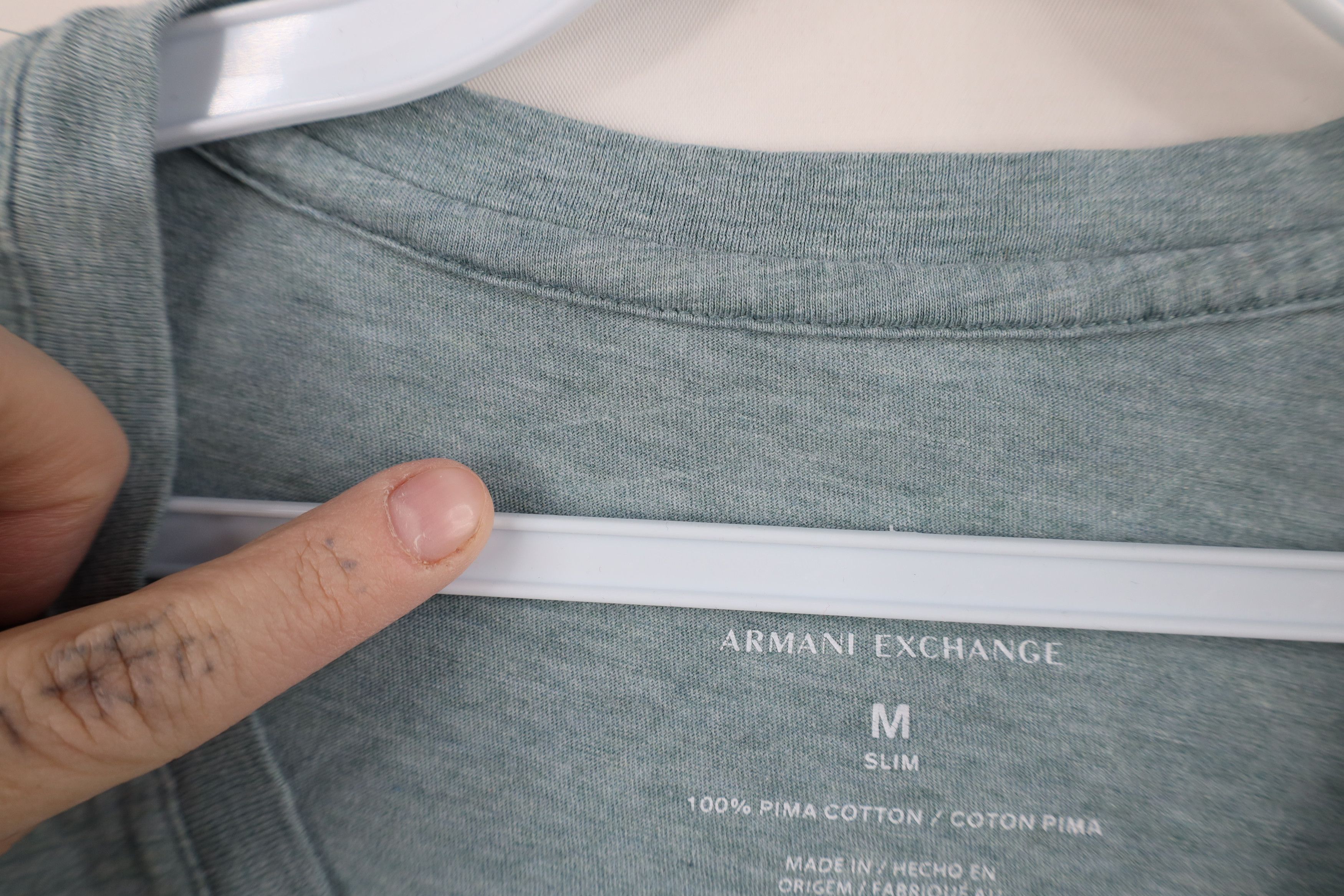 Armani Exchange New Armani Exchange Pima Cotton Jersey Knit T-Shirt Teal Size US M / EU 48-50 / 2 - 8 Thumbnail
