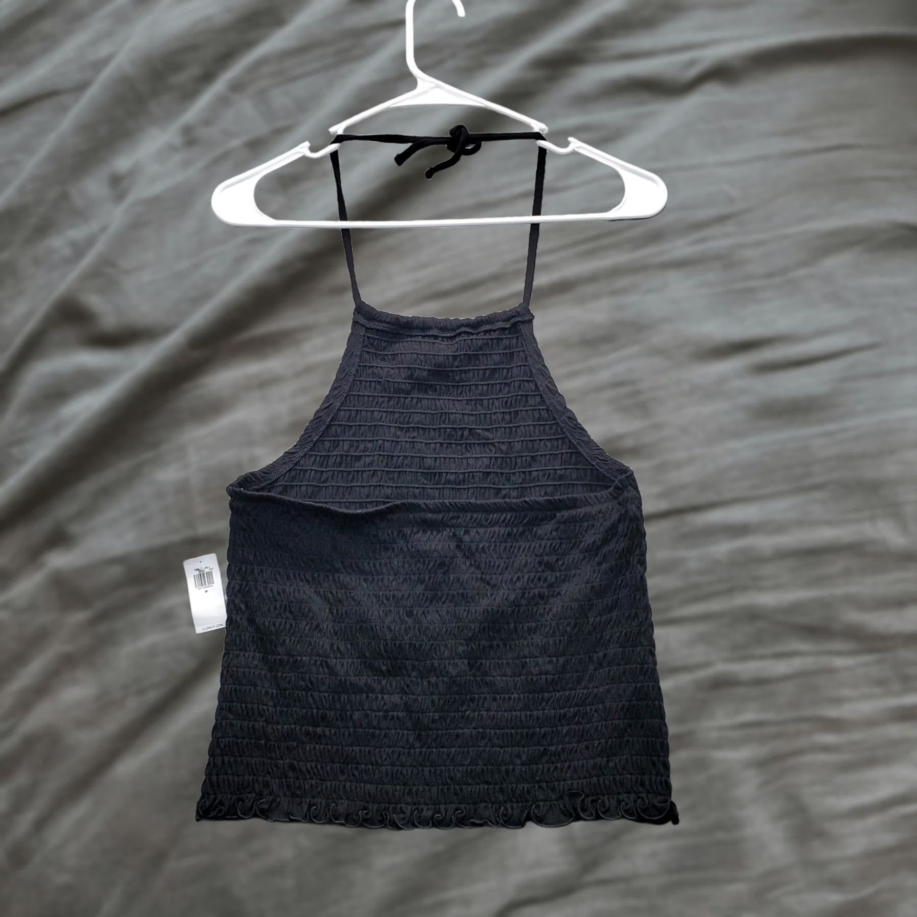 Old Navy Old Navy Cropped Top Womens M Black Sleeveless Halter Neck Backless Shirt Size M / US 6-8 / IT 42-44 - 1 Thumbnail