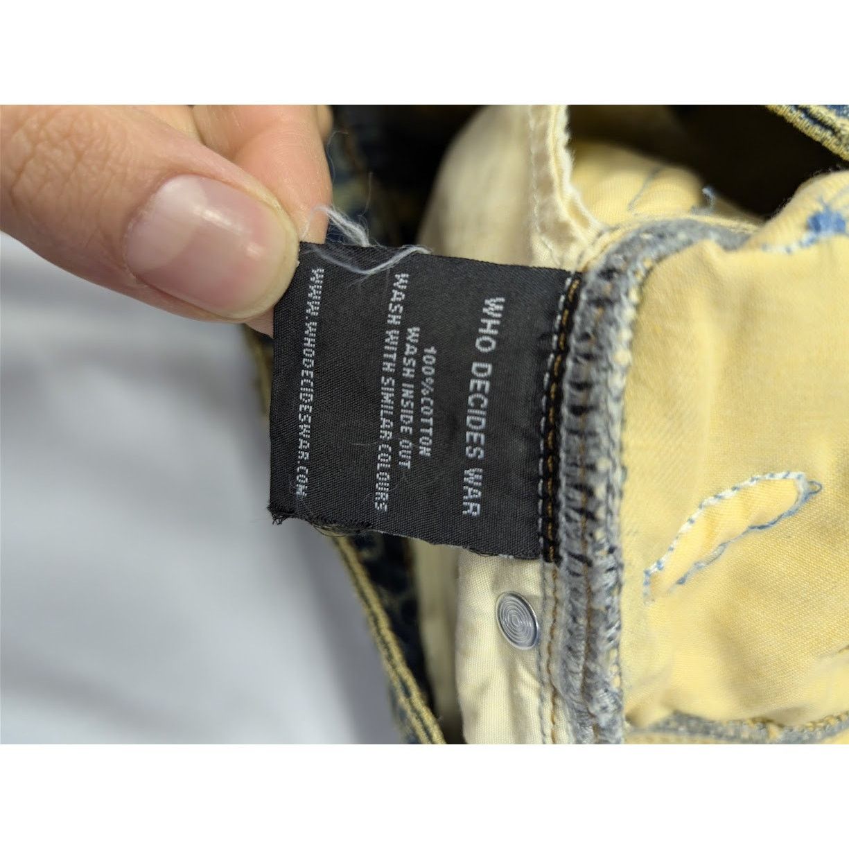 Who Decides War o1rshd1 Thread Plate Denim Jeans in Denim Size US 30 / EU 46 - 19 Thumbnail