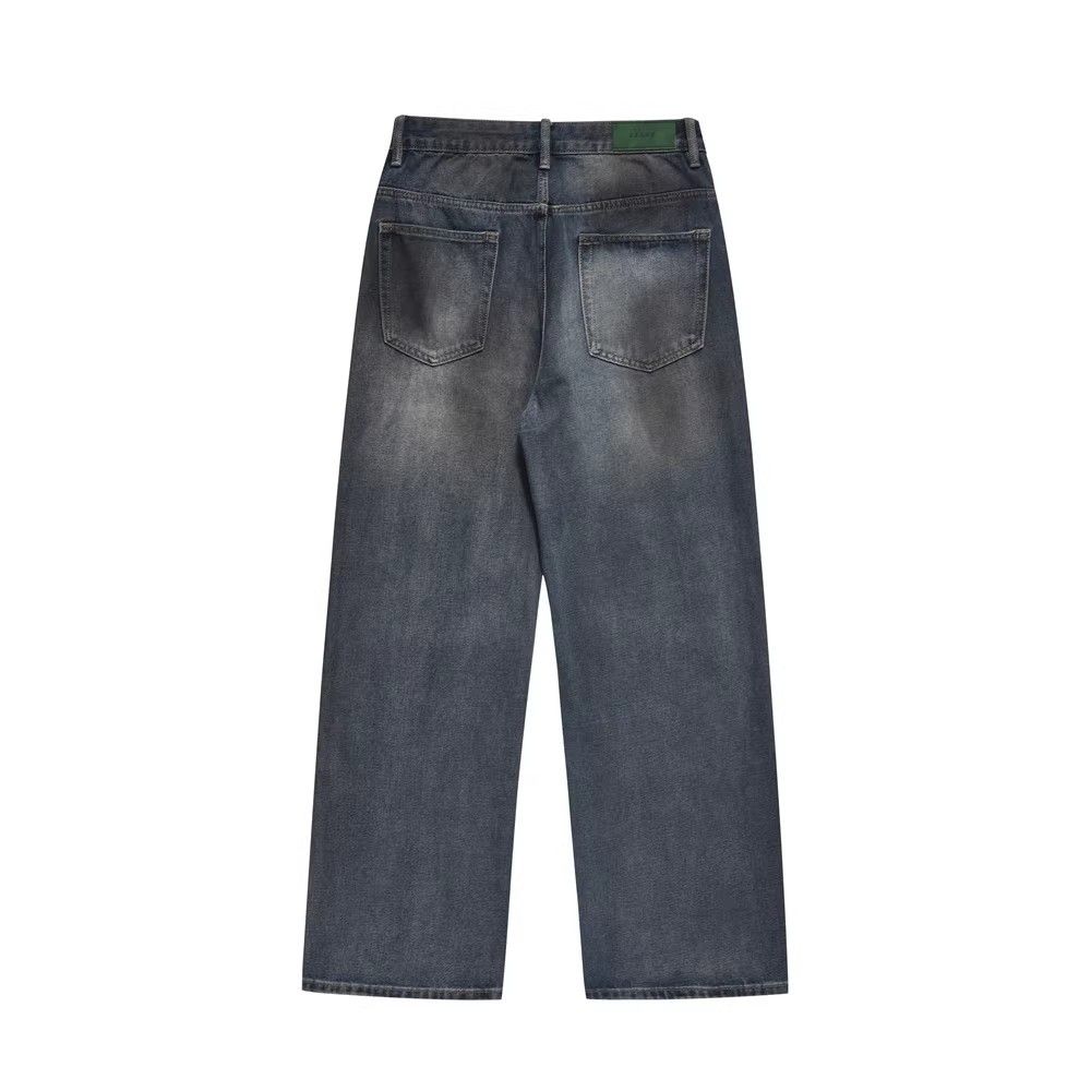 Japanese Brand × Jean Punk washed distressed wide-leg jeans for men Size US 32 / EU 48 - 2 Thumbnail