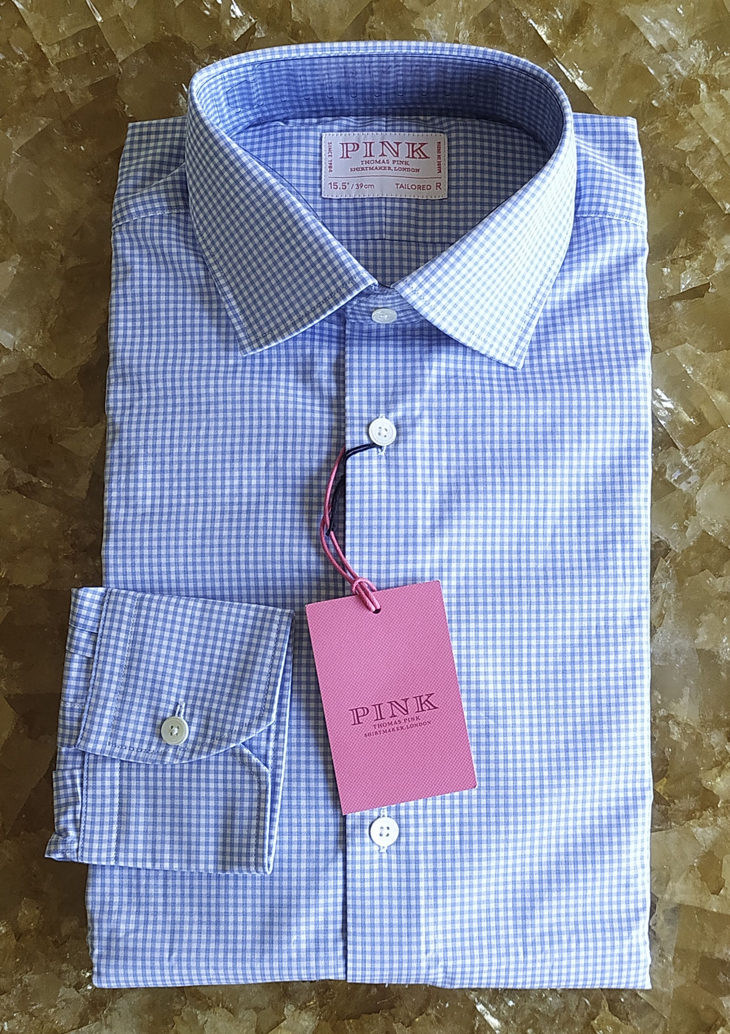 Thomas Pink Thomas Pink Formal Mini Check Shirt Free Shipping T/122 Size US S / EU 44-46 / 1 - 1 Thumbnail