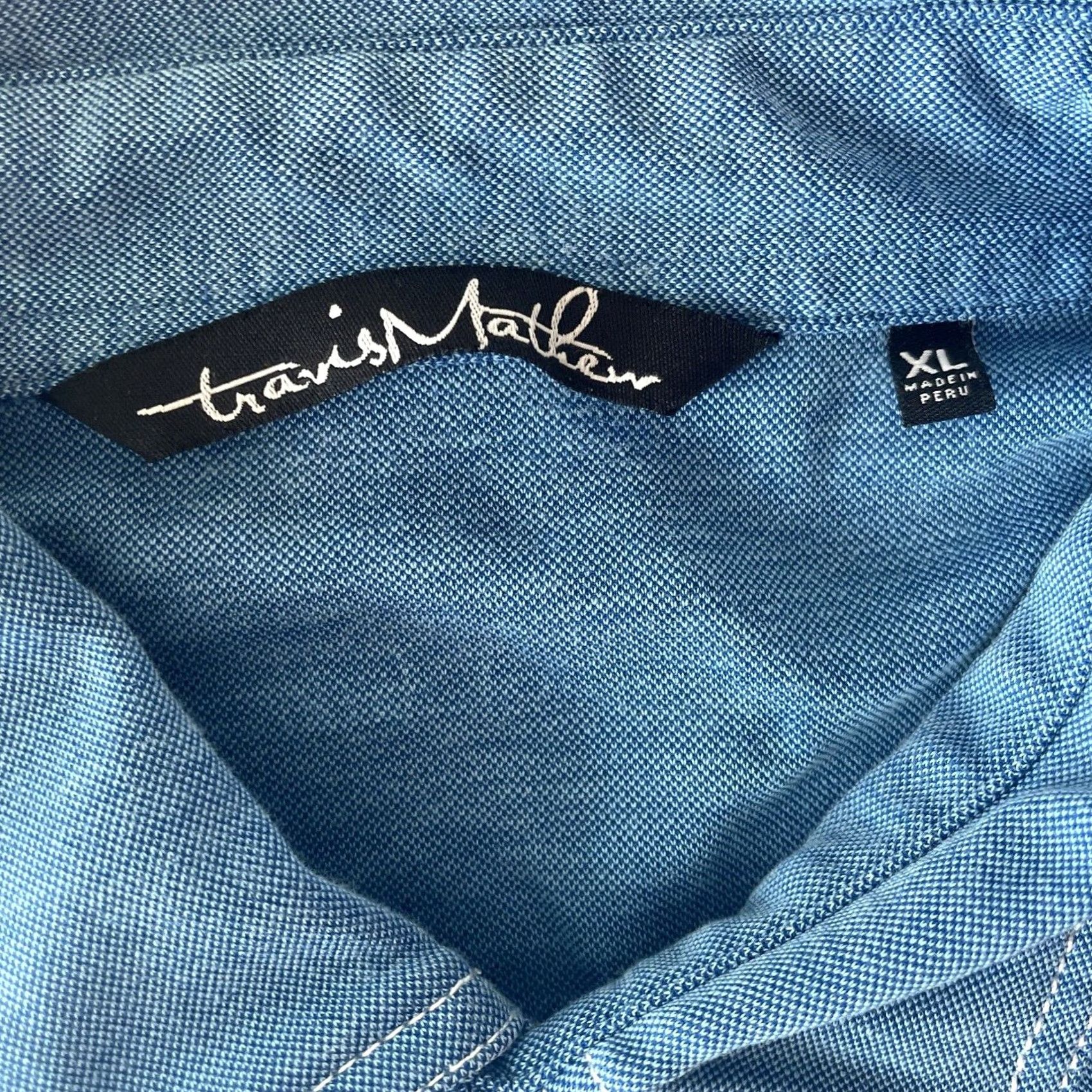 TravisMathew Travis Mathew Polo Shirt Mens XL Blue Pima Cotton Performance Casual Golf Outdoor Preppy Logo Button Knit Short Sleeve Size US XL / EU 56 / 4 - 3 Thumbnail