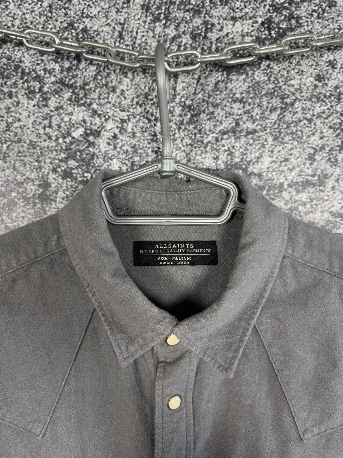 Allsaints Allsaints Helm Long Sleeve Riveted Shirt Button Up Size M Size US M / EU 48-50 / 2 - 7 Thumbnail