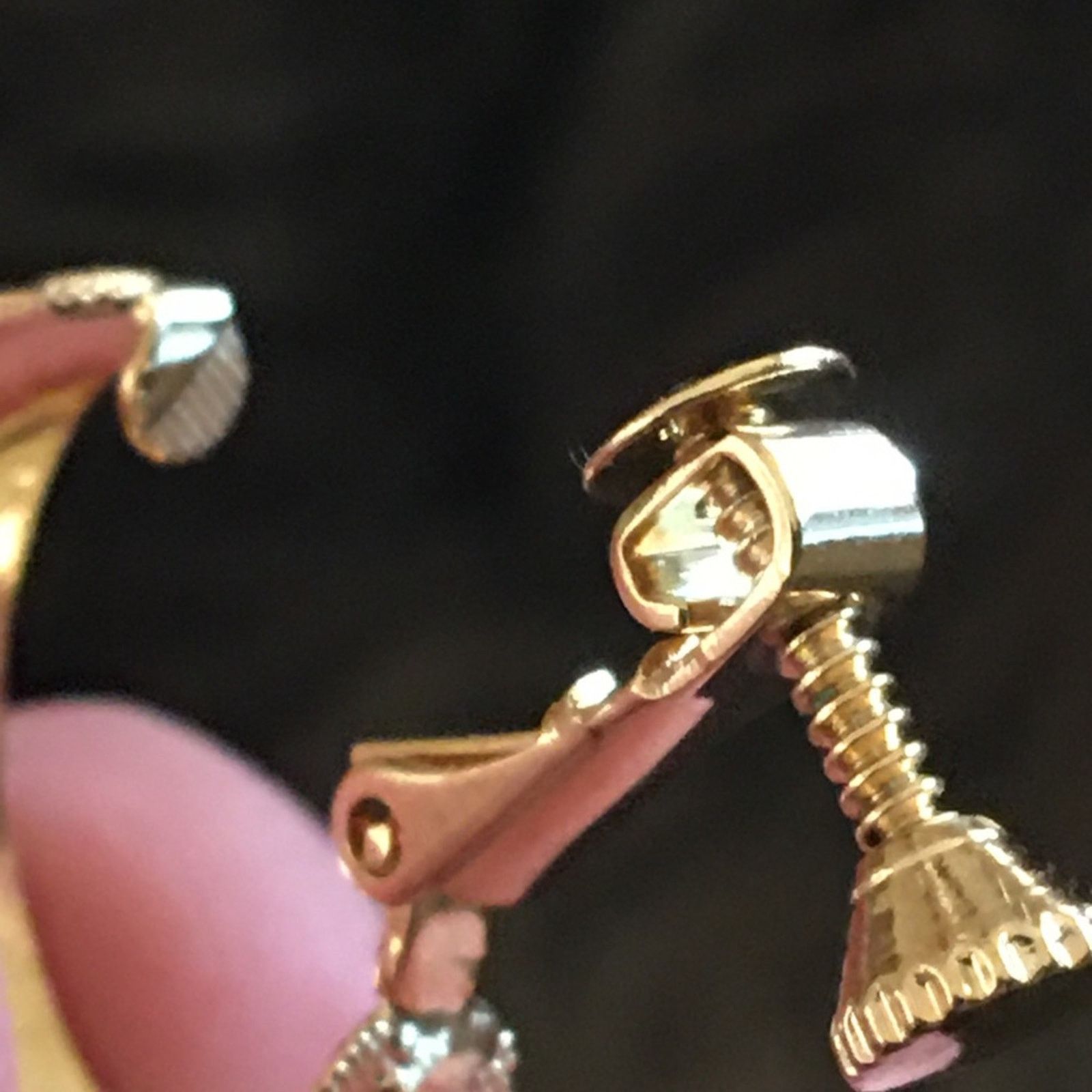 Vintage Vintage gold tone textured hoop screw back clips Size ONE SIZE - 8 Thumbnail