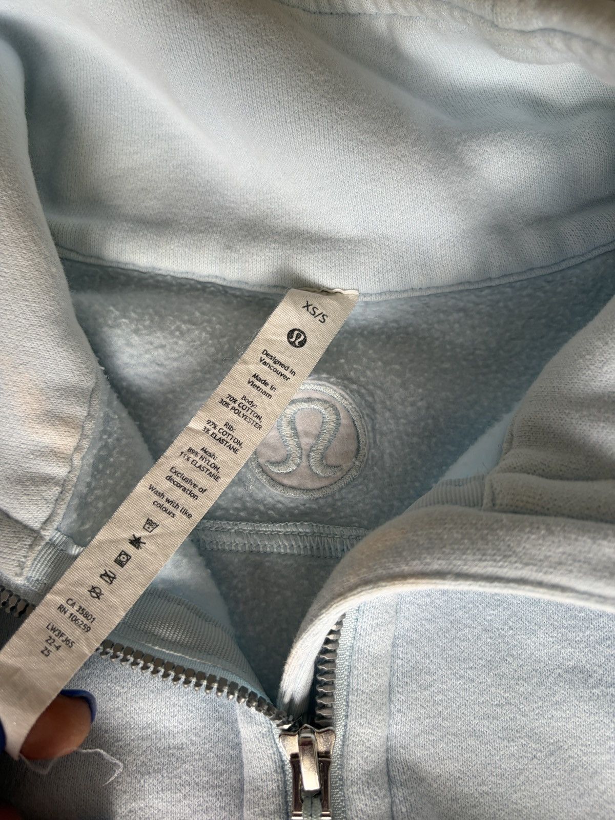 Lululemon Lululemon Scuba Oversized Half Zip Pastel Blue XS/S Size US S / EU 44-46 / 1 - 9 Thumbnail