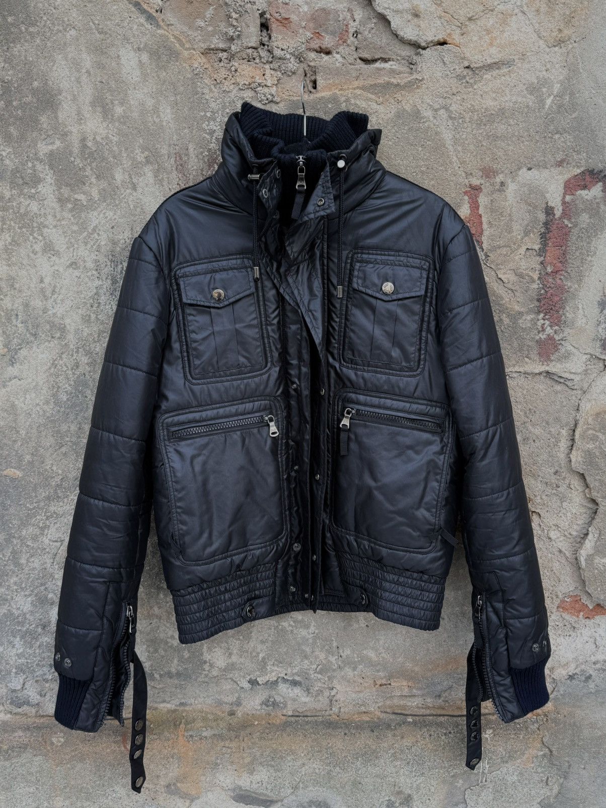 Dolce & Gabbana 2000s Dolce & Gabbana Obscure Dark Astro Puffer Jacket Size US L / EU 52-54 / 3 - 2 Thumbnail