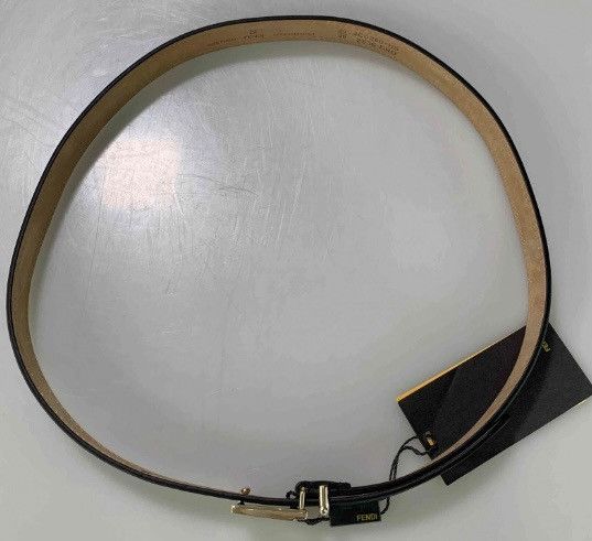 Fendi Fendi 🇮🇹 gold FF buckle black leather belt unisex 90 NEW Size 34 - 9 Thumbnail
