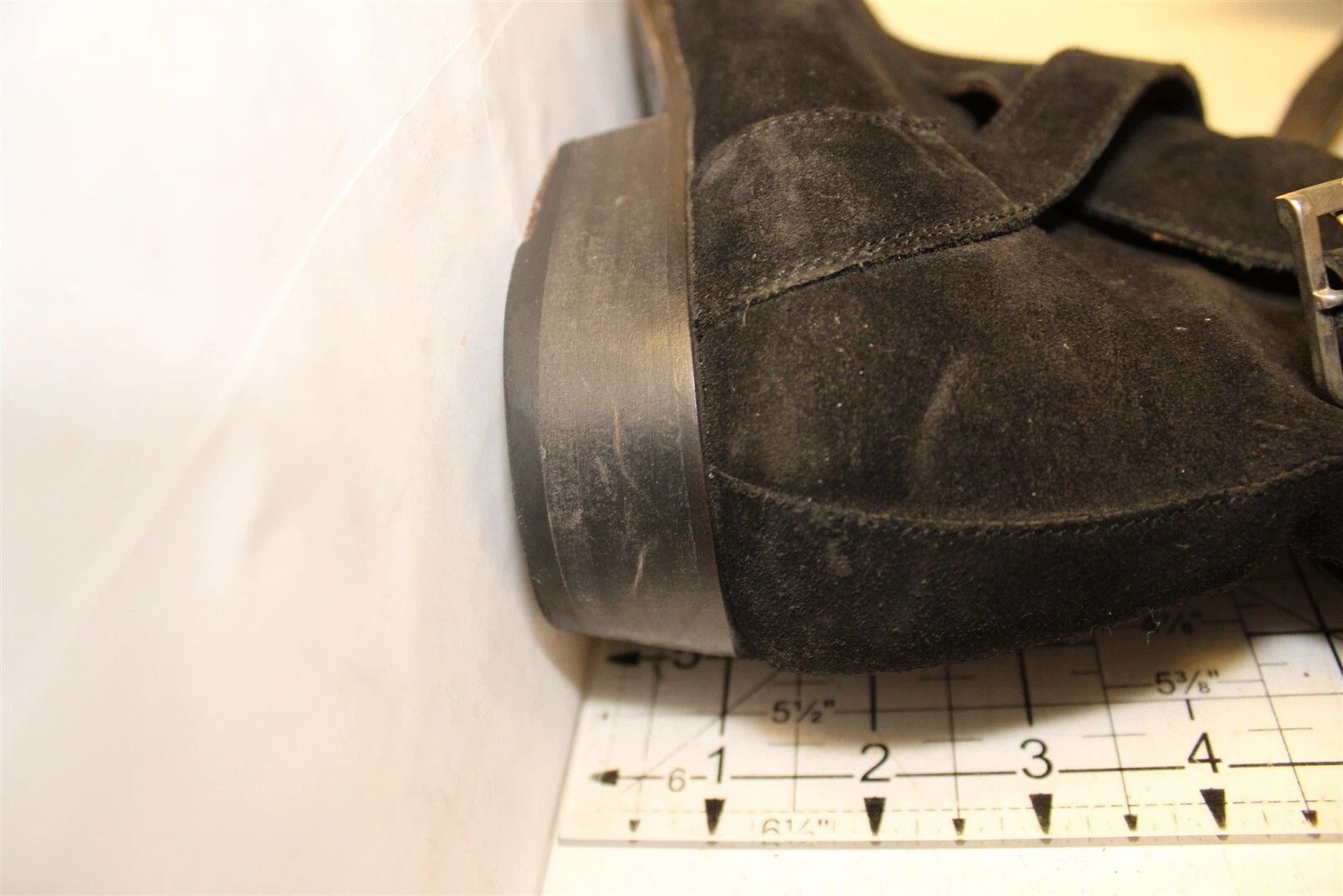 Genuine Leather Black Suede Jodhpur Boots Black 11 Leather Strap Buckle Size US 11 / EU 44 - 17 Thumbnail