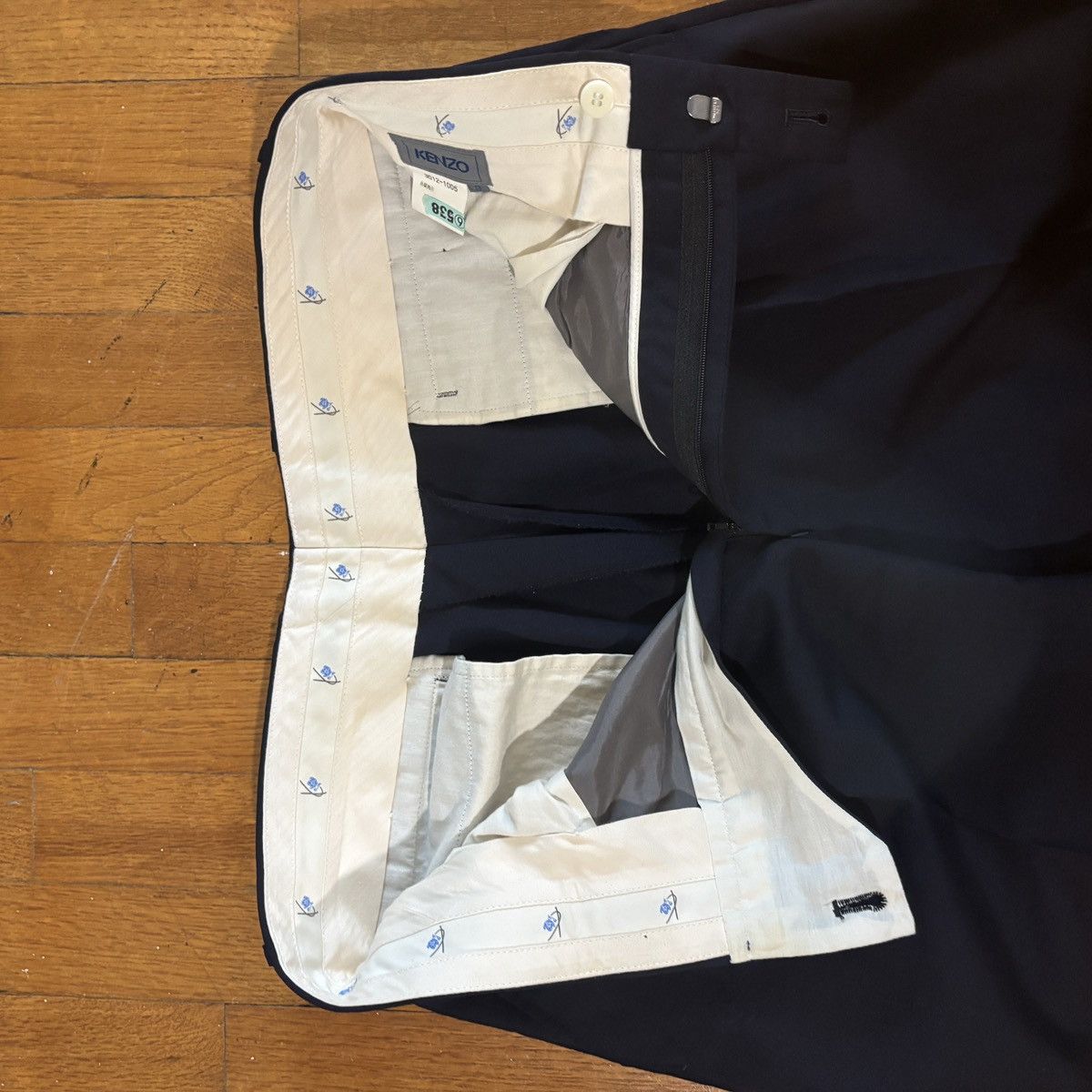 Kenzo Navy Double Breasted Wool Suit Set in Blue, Men's (Size 40r) — image 5 of 6