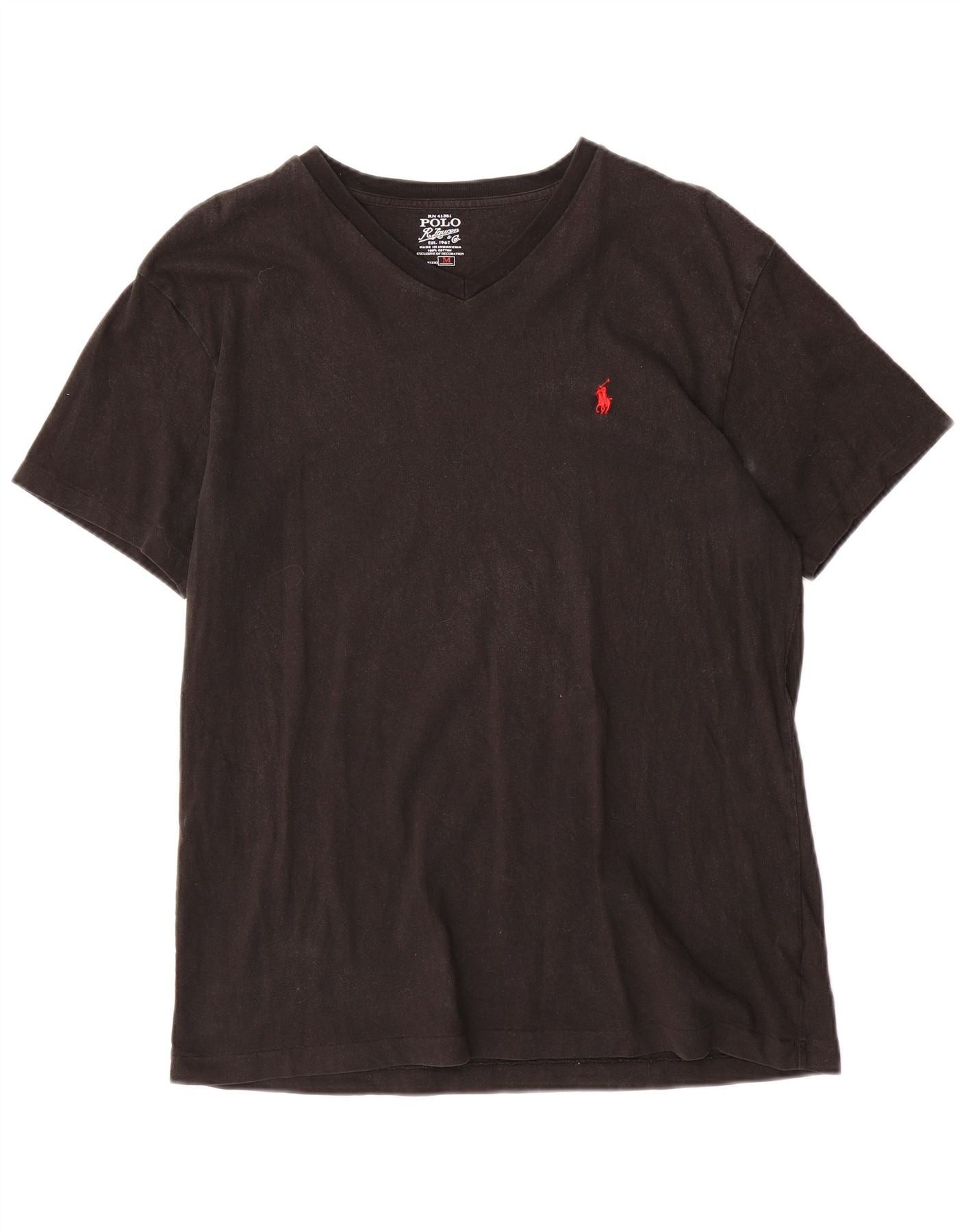 Polo Ralph Lauren Mens T-Shirt Top Medium Black Cotton Size US M / EU 48-50 / 2 - 1 Thumbnail