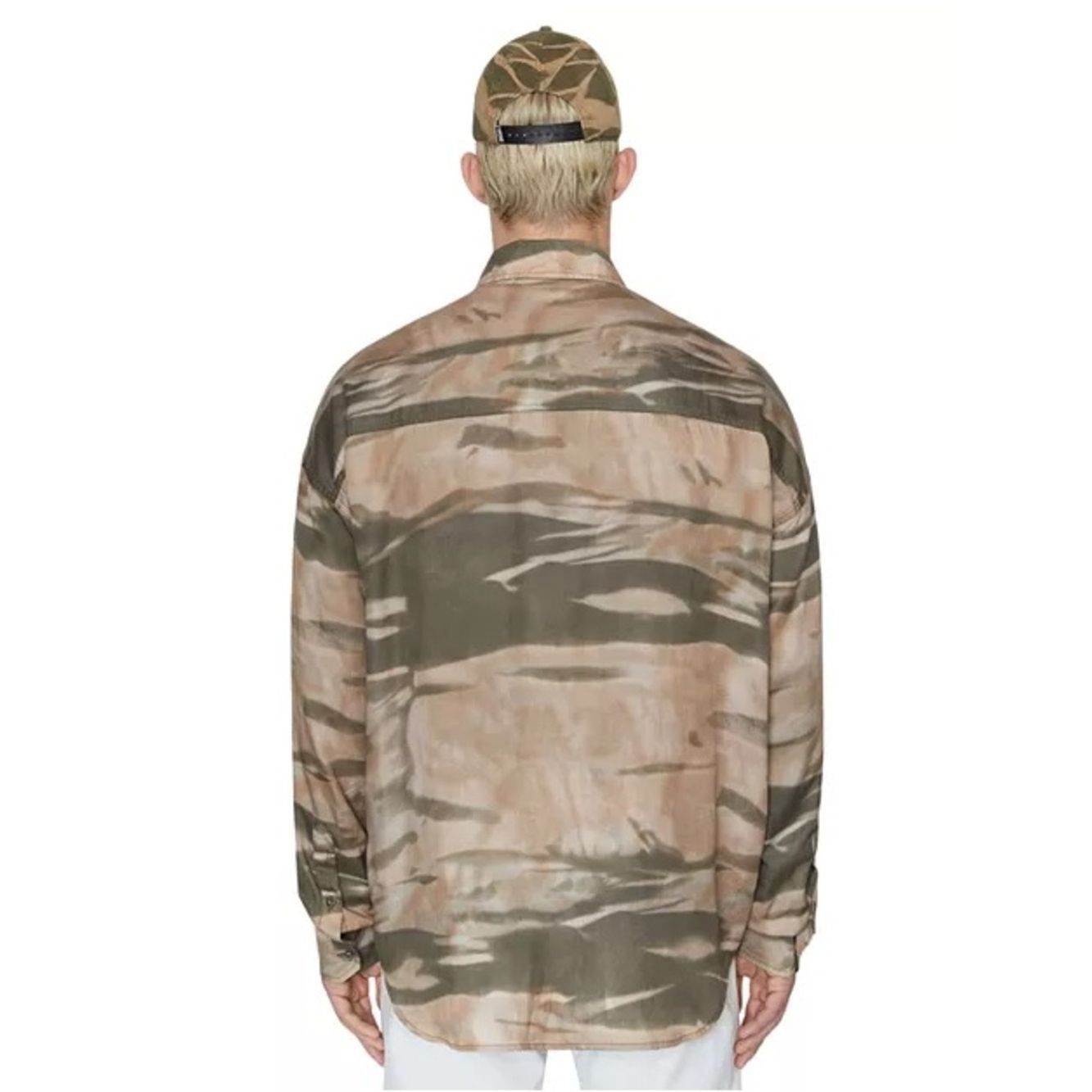 Diesel Diesel S-Fluid-CMF Oversized Lyocell Shirt XL Abstract Camo Size US XL / EU 56 / 4 - 4 Thumbnail