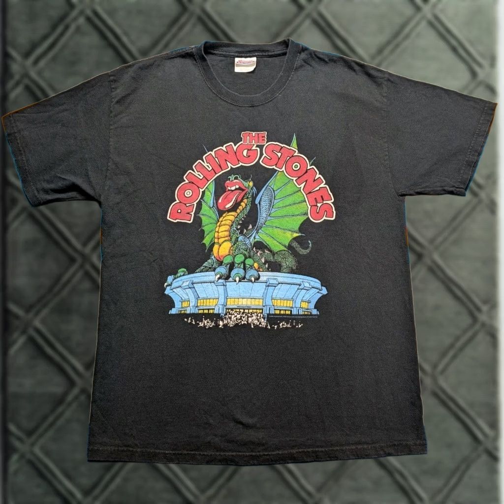 Hanes VINTAGE Rolling Stones Shirt Dragon 2009 Tour Rock And Roll Band Large Size US L / EU 52-54 / 3 - 1 Thumbnail