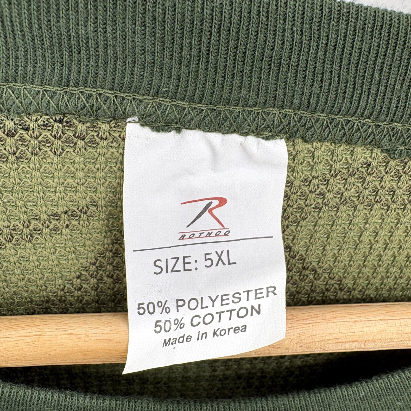 Rothco Rothco Shirt Mens 5XL Green Camo Thermal Long Sleeve Crew Neck Military Rugged Size US XXL / EU 58 / 5 - 4 Thumbnail