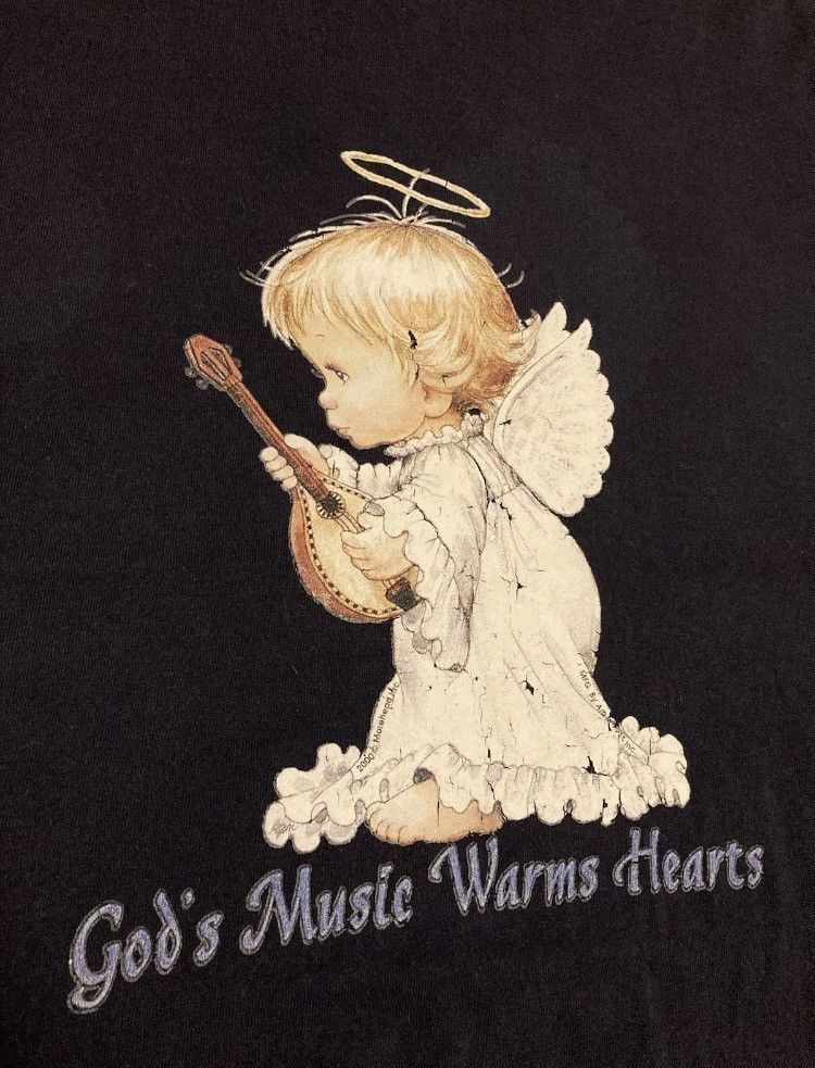 Vintage Vintage Y2K Cherub Angel Jesus God Christian T-shirt Size US XL / EU 56 / 4 - 2 Thumbnail