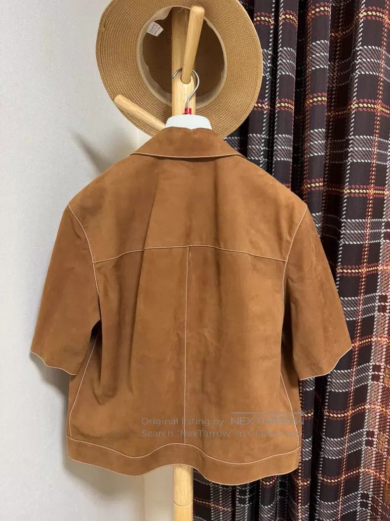 Hermes Hermes Cowhide Leather Jacket, Calfskin Leather Short-slee Size US M / EU 48-50 / 2 - 2 Thumbnail