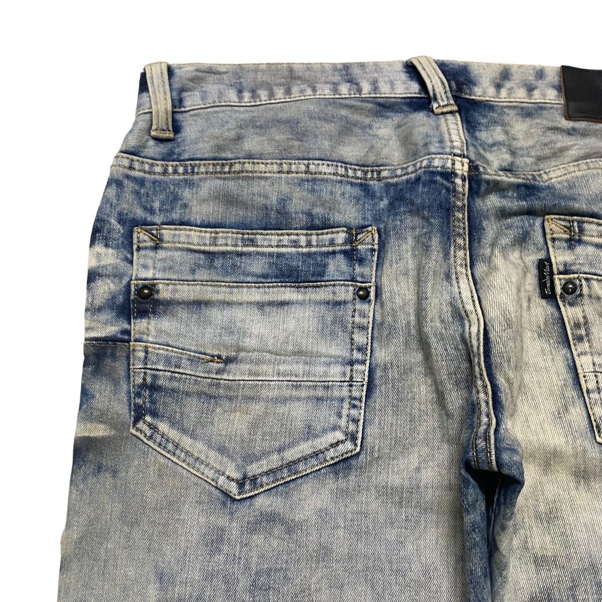 Tornado Mart Tornado Mart Acid Wash whisker Denim Wolf Cut Flare Jeans Size US 32 / EU 48 - 10 Thumbnail
