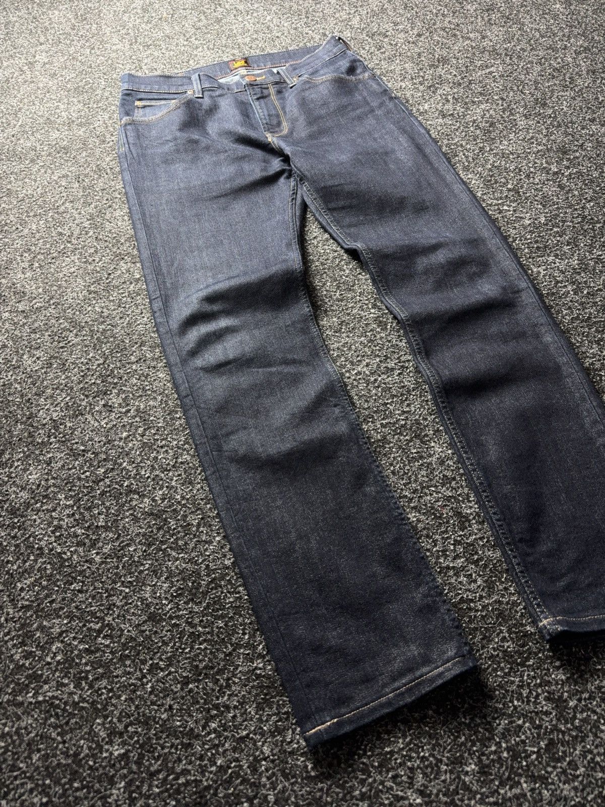 Lee 00s Y2K Western Lee Rider Skinny Fit Jeans Dark Wash Size US 30 / EU 46 - 2 Thumbnail