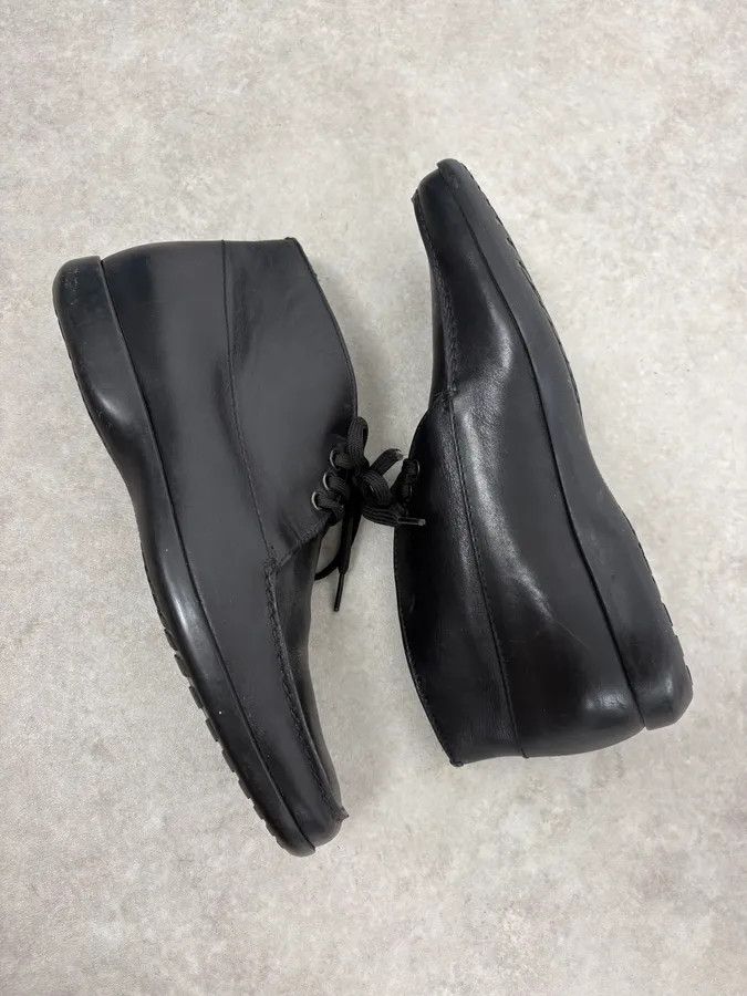 Prada 2000s Prada Black Leather Derby Shoes Size US 8 / EU 41 - 8 Thumbnail