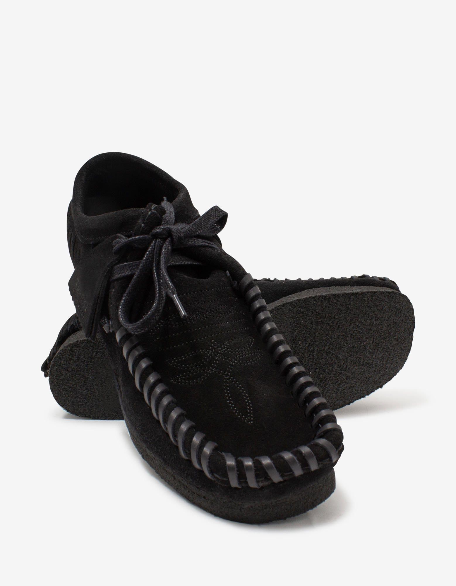 Palm Angels Palm Angels x Clarks Black Suede Fringed Wallabee Shoes Size US 7 / EU 40 - 2 Thumbnail