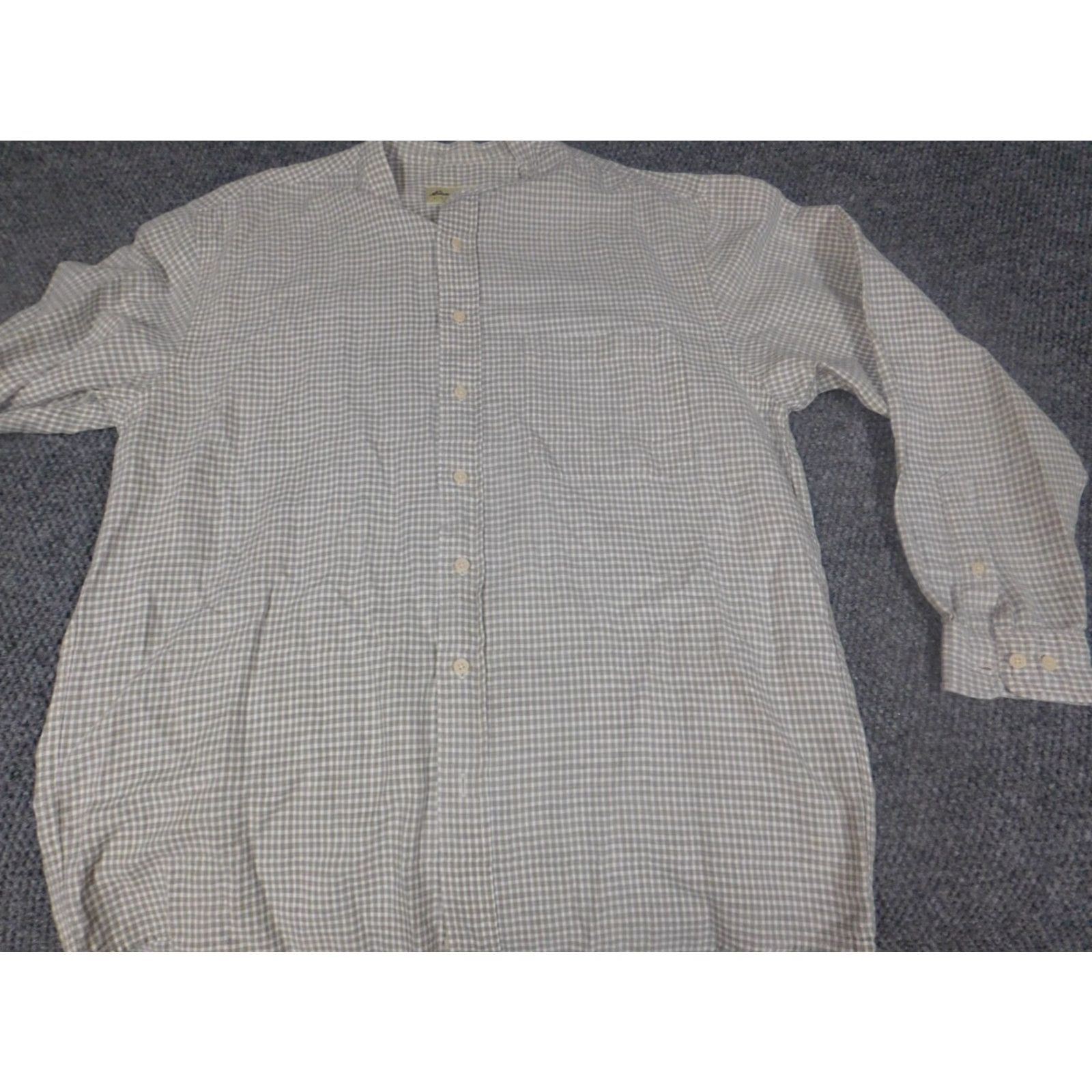 Eddie Bauer Eddie Bauer Shirt Mens Medium Beige Button-Down Cotton Regular Button Up Collared Long Sleeve Staples USA Vintage No Size US M / EU 48-50 / 2 - 3 Thumbnail