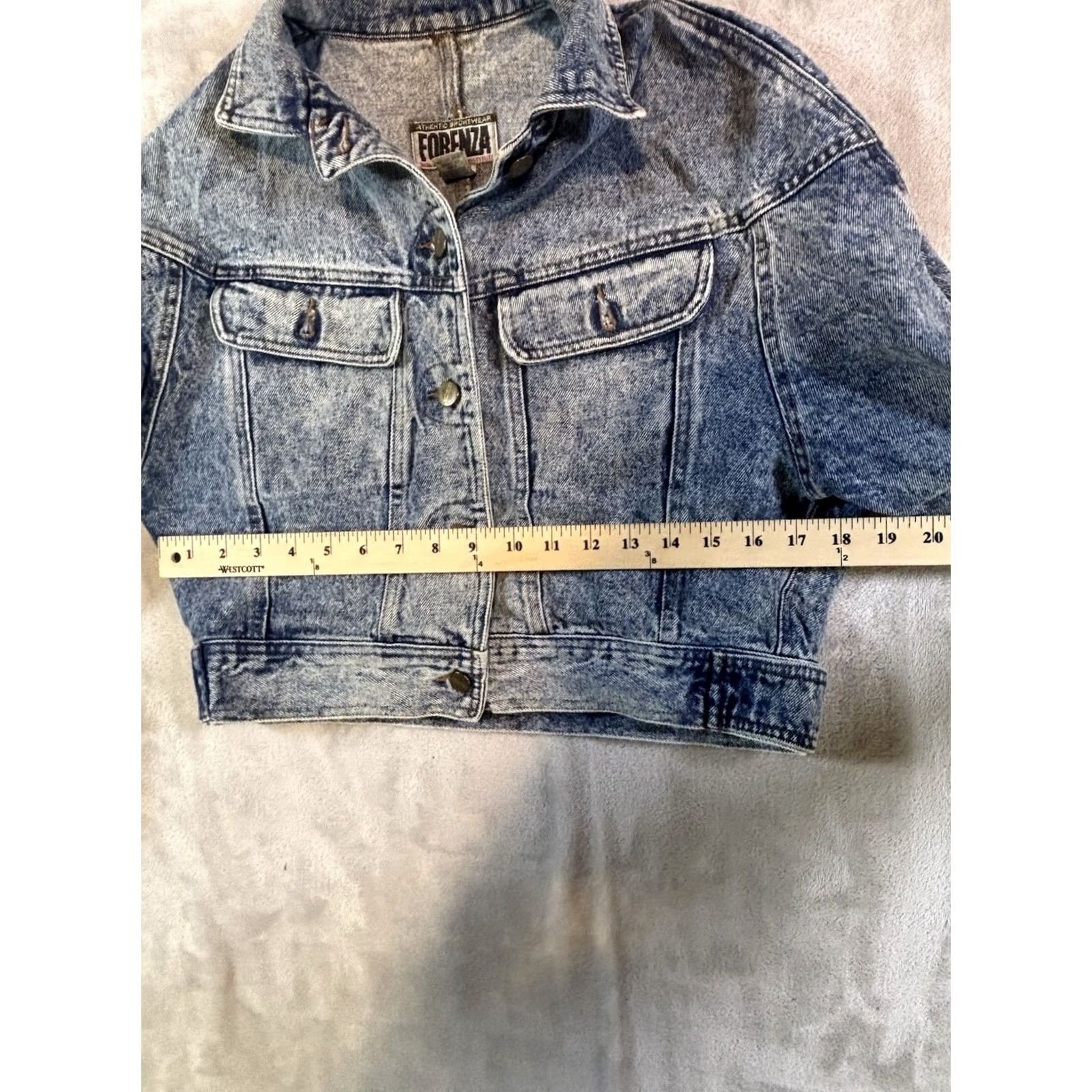 Denime Forenza Denim Jacket Women’s Small Blue Pockets Jacket Regular Long Sleeve Front Pockets Vintage: No Size S / US 4 / IT 40 - 4 Thumbnail