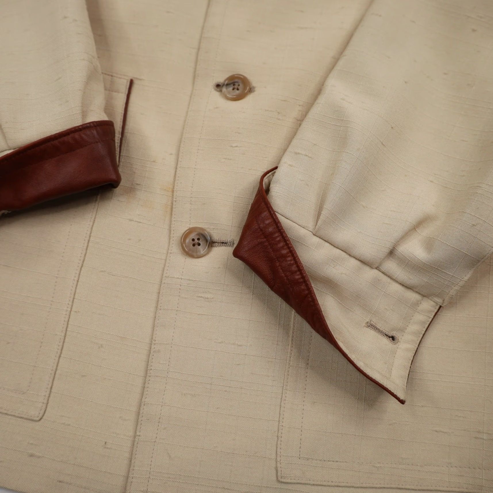 Vintage VINTAGE Soundings by Sinsheimer Large Polyester Western Sport Coat Cream Coat Mens L Sport Size US L / EU 52-54 / 3 - 5 Thumbnail