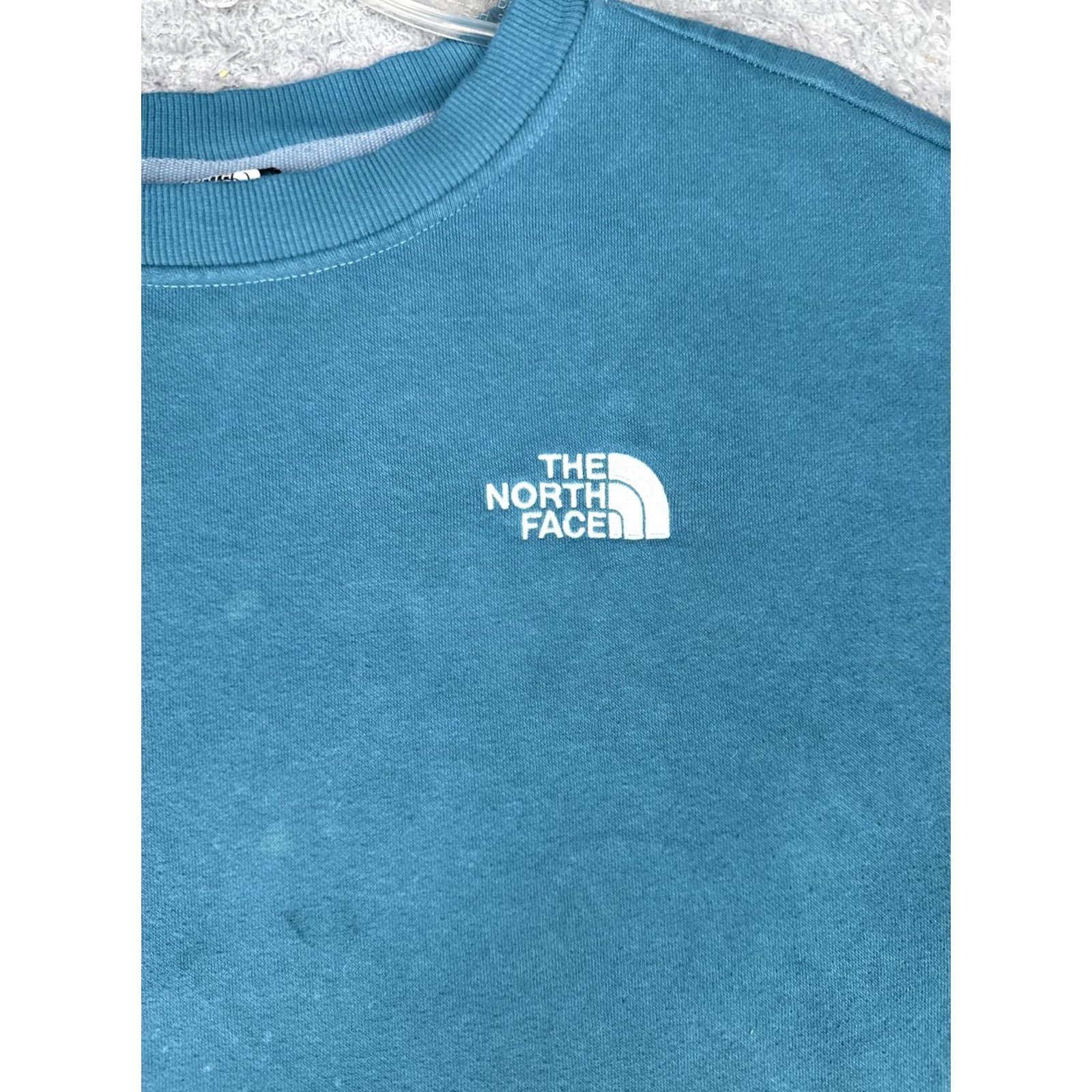 The North Face The North Face Sweatshirt Womens L Blue Jersey Crew Neck Logo Pullover Size L / US 10 / IT 46 - 6 Thumbnail