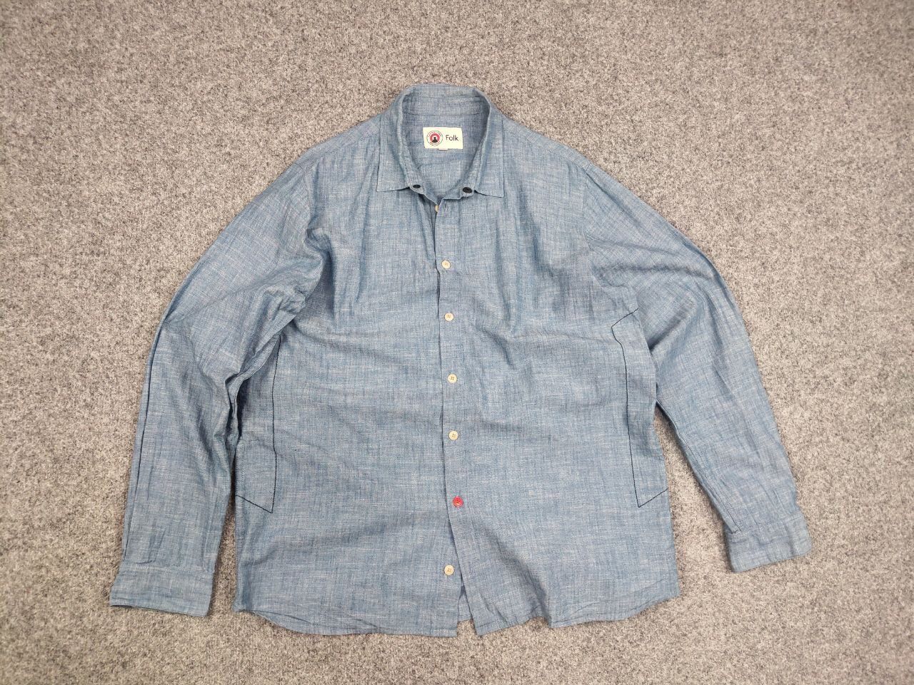 Folk Folk Design Camden Town Blue Casual Button Down Shirt Size US L / EU 52-54 / 3 - 10 Thumbnail