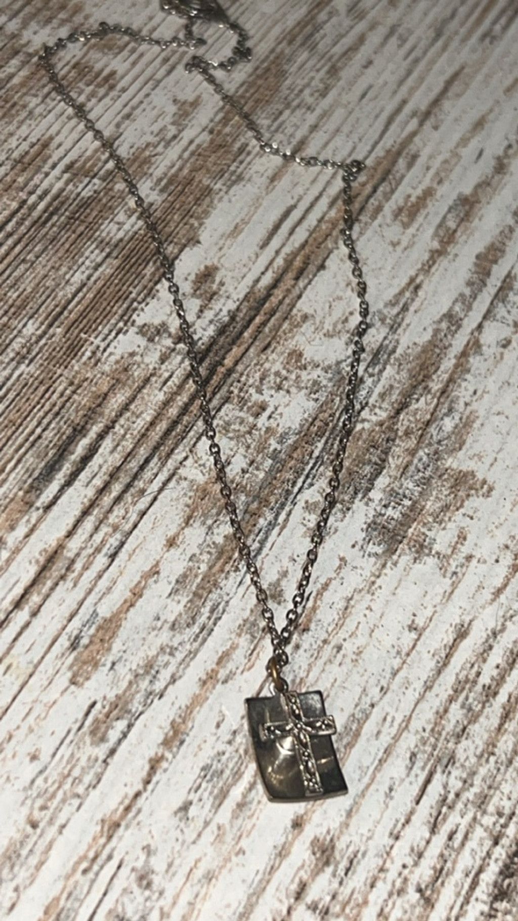 The Unbranded Brand Women's Unbranded Silver Gold Cross Pendant Necklace One Siz Size ONE SIZE - 3 Thumbnail