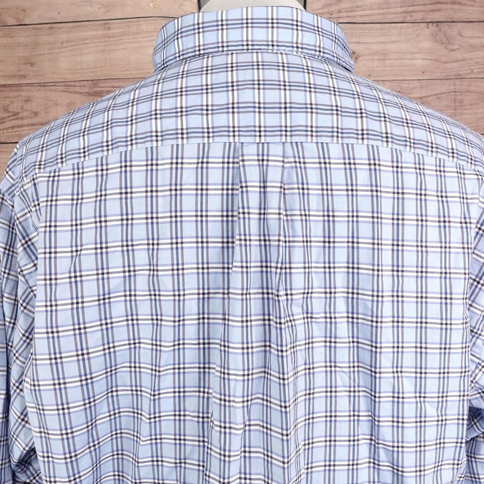 Brooks Brothers Brooks Brothers Country Club Shirt Mens XL Blue Plaid Long Sleeve Button-Up Size US XL / EU 56 / 4 - 4 Thumbnail