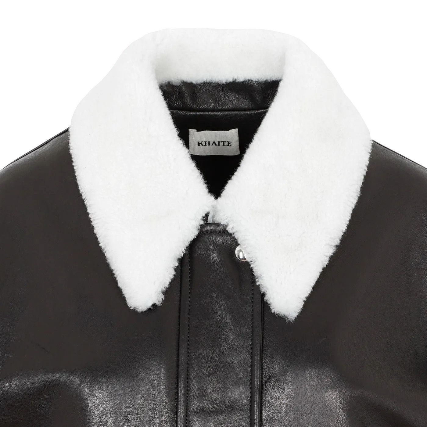 KHAITE KHAITE Shellar Black Leather Jacket New/Authentic (Women's s Size S / US 4 / IT 40 - 3 Thumbnail