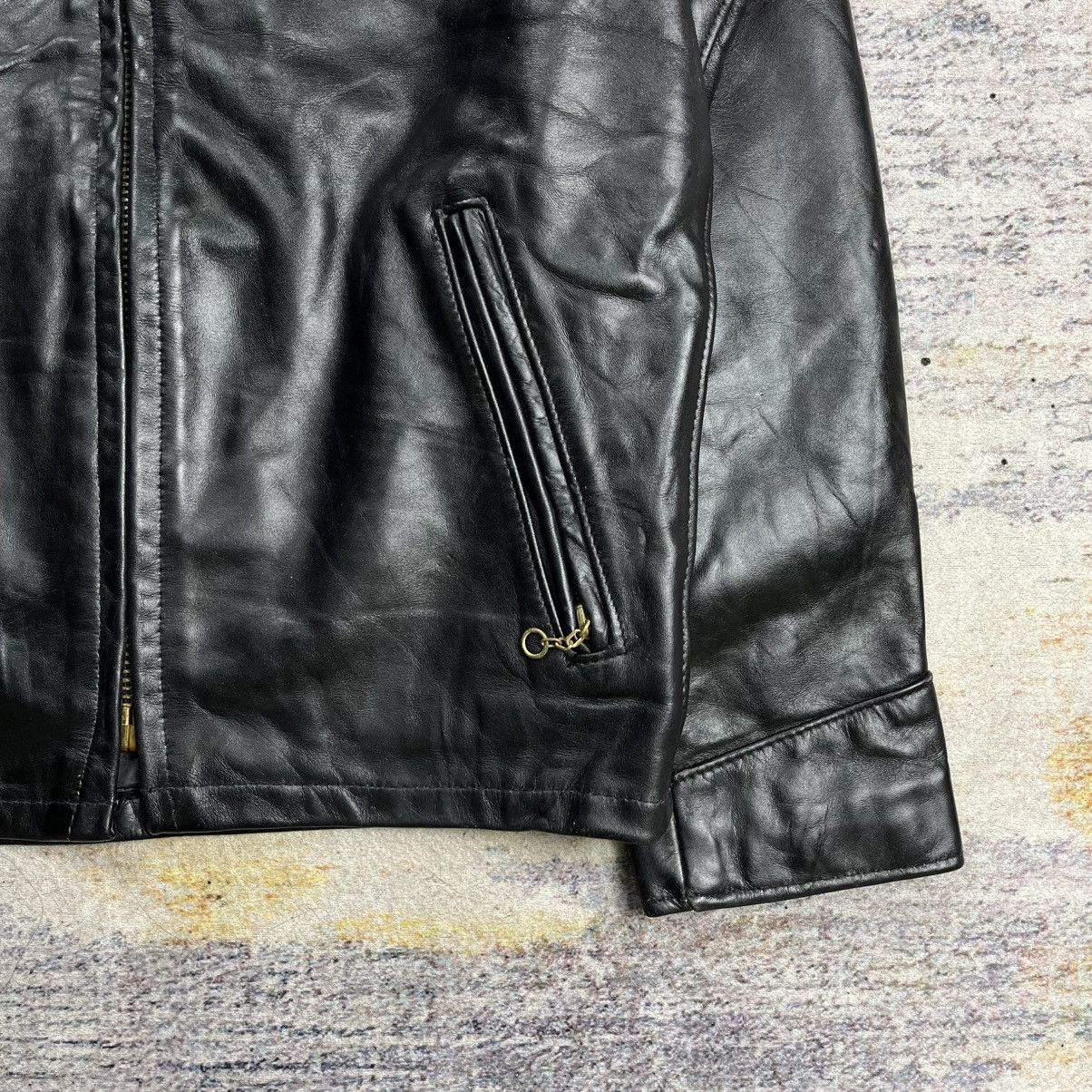 Vintage 90s Schott At101 single riders leather jacket