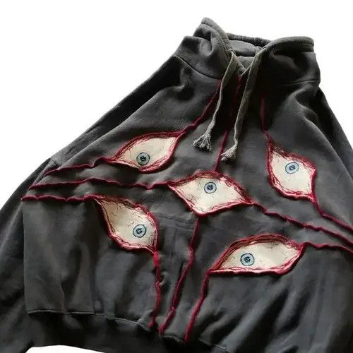 Other Streetwear y2k sweatshirt hoodie retro gothic eye print Size US L / EU 52-54 / 3 - 2 Thumbnail