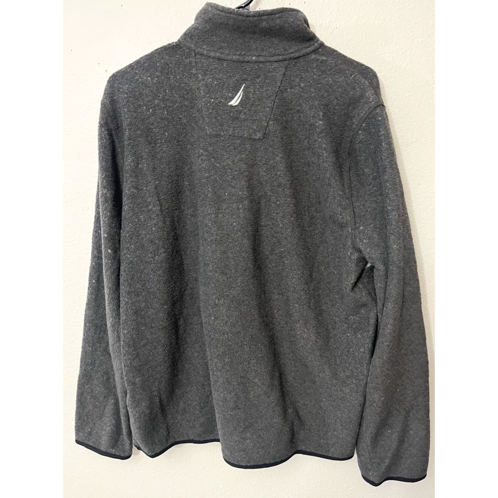 Nautica Nautica Sweater Shirt Men M Medium Gray 1/4 Zip Logo Pullover Mock Neck Knit Jumper Classic 90s/Adult Mens Size US M / EU 48-50 / 2 - 3 Thumbnail