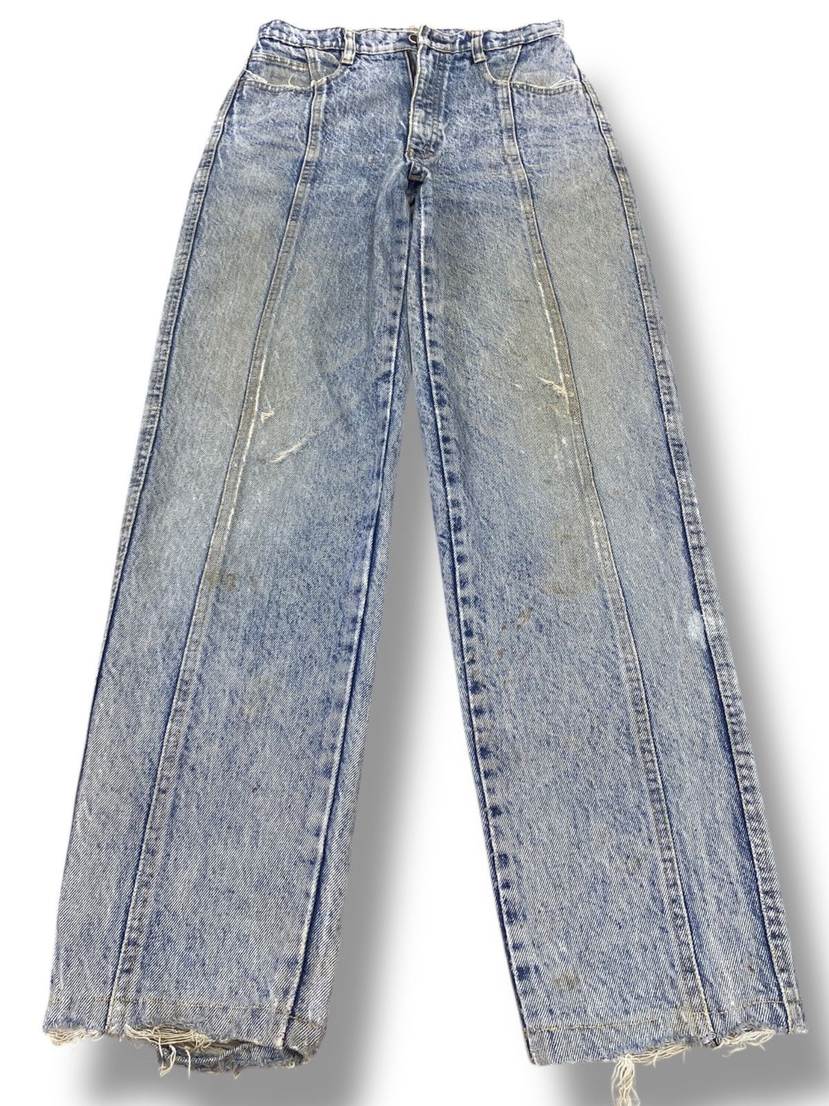 Japanese Brand Japanese Brand Blue Acid Wash Style Arrow Line Jeans Size US 28 / EU 44 - 1 Thumbnail