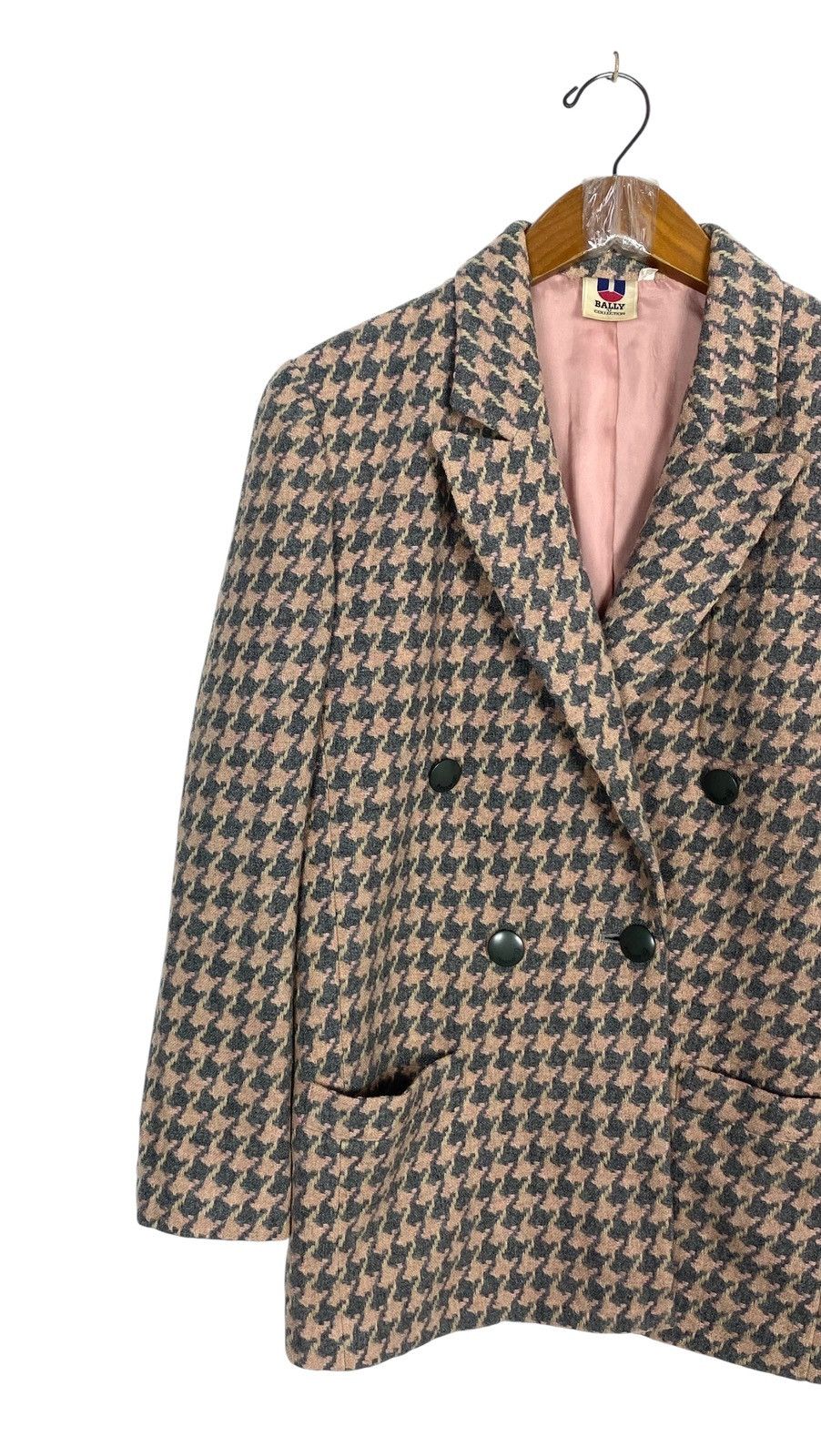 Bally Rare‼️Vintage Bally Collection Houndstooth Wool Coat Size M / US 6-8 / IT 42-44 - 2 Thumbnail