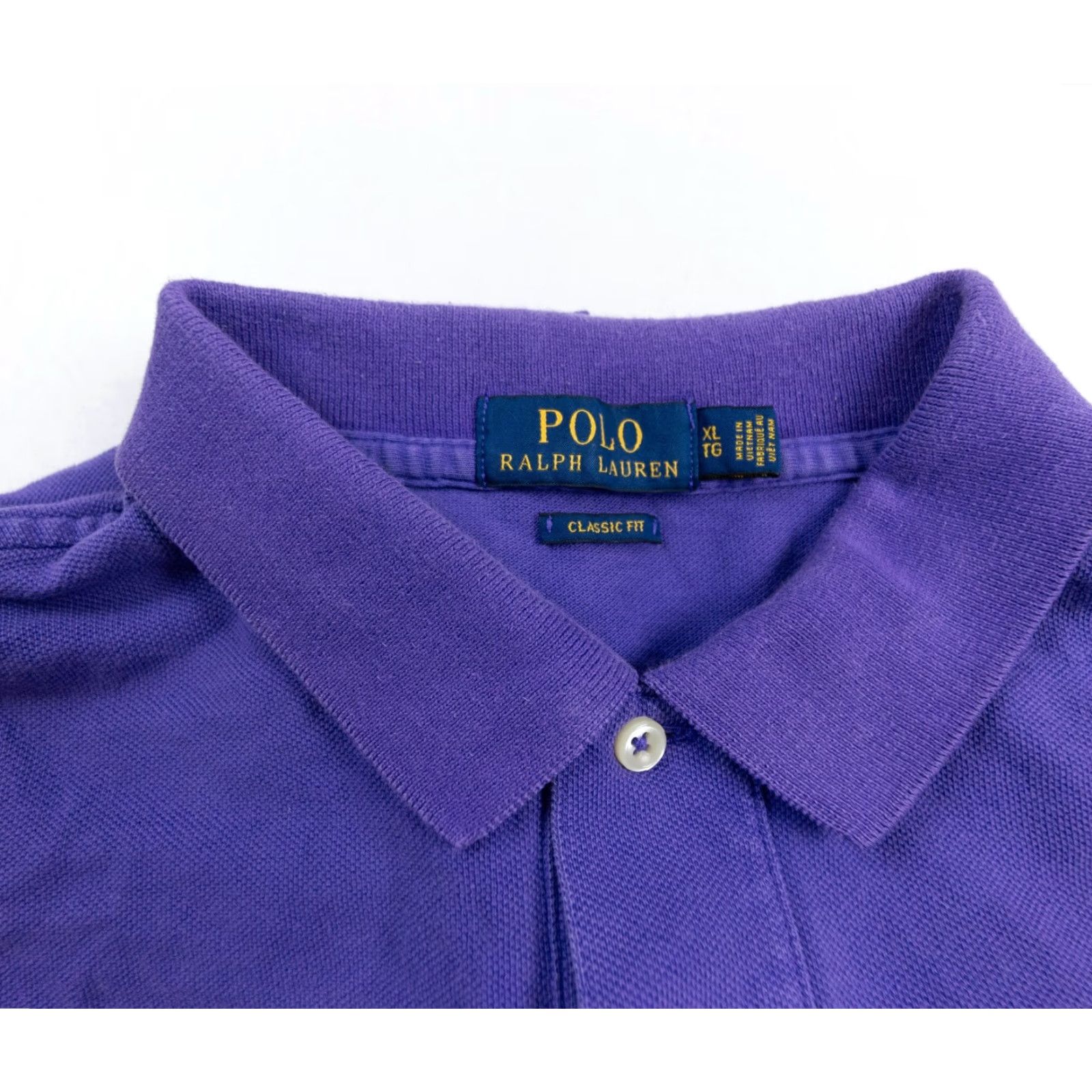 Polo Ralph Lauren VINTAGE Polo Ralph Lauren Shirt Mens XLarge Purple Short Sleeve Classic Fit Preppy Pony Size US L / EU 52-54 / 3 - 5 Thumbnail