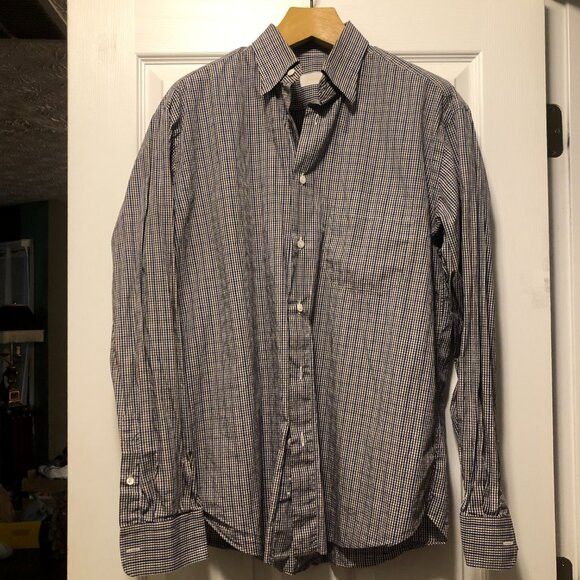 Brioni BRIONI men's 100%cotton casual shirt size: L made in Italy Size US L / EU 52-54 / 3 - 4 Thumbnail