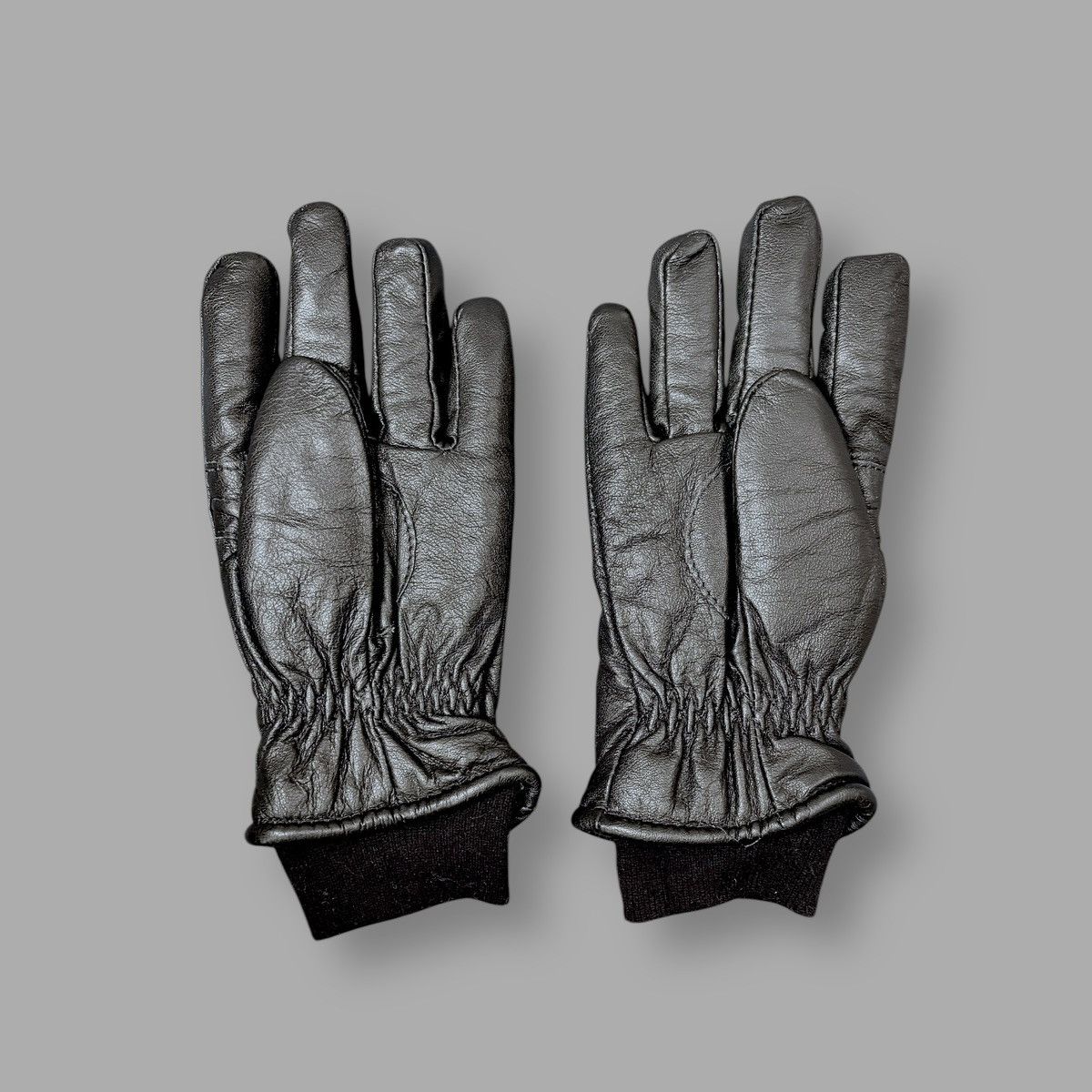Other Unisex Black Warm Insulated Cuffed Leather Gloves Sz S Size ONE SIZE - 5 Thumbnail