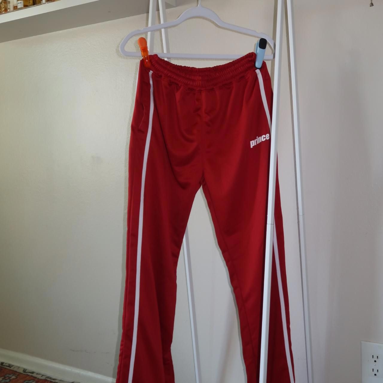 Boohoo red with white stripes basketball pants Size 28" / US 6 / IT 42 - 3 Thumbnail
