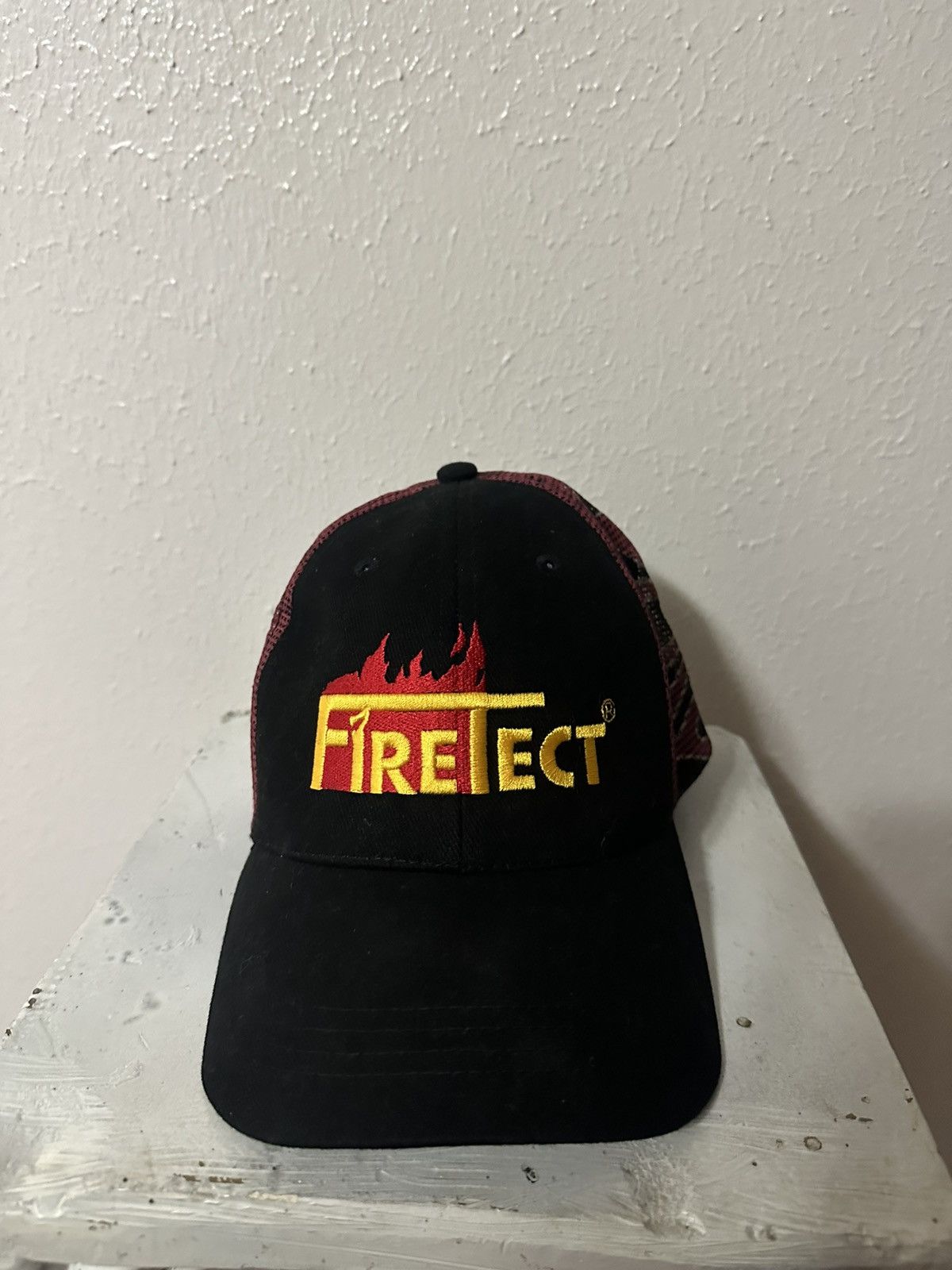 Vintage Black flame trucker hat Size ONE SIZE - 4 Thumbnail